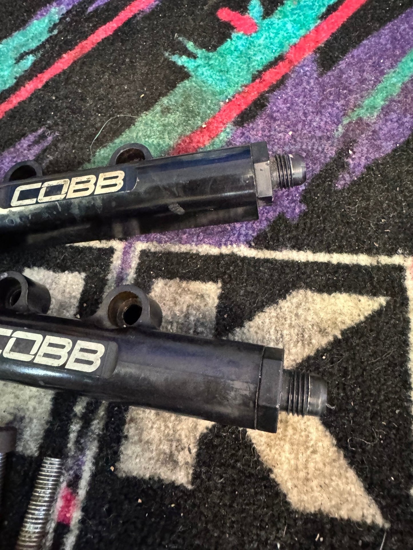 2008-2021 Subaru WRX STi Cobb Billet Top Feed Fuel Rails With Quick Disconnect Fitting