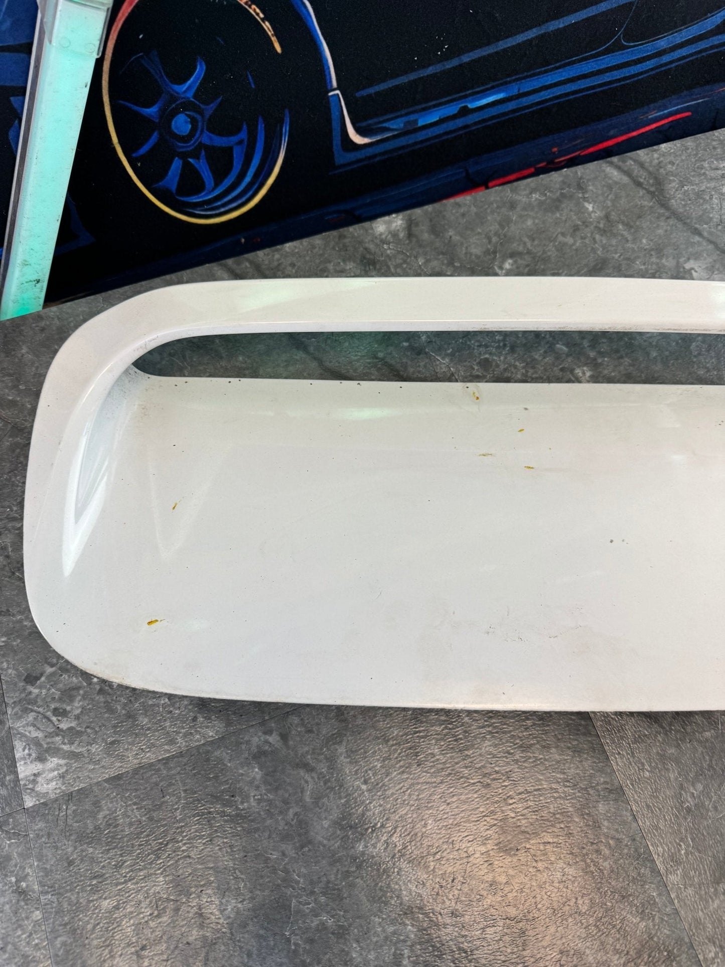 2015-2021 Subaru WRX STI OEM Hood Scoop White Vent Genuine Assembly Crystal White Pearl