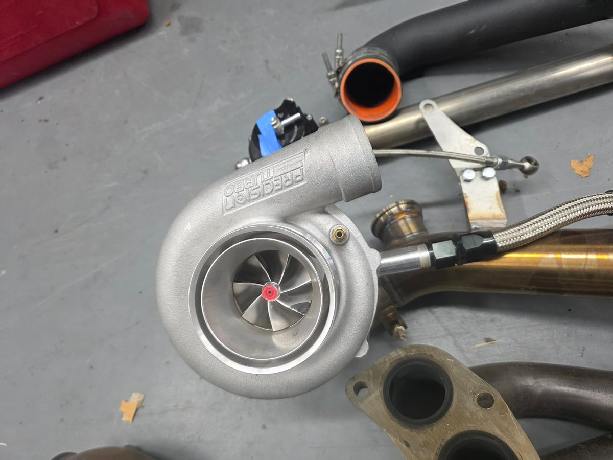 ETS “ rotated “ turbo kit 2008 - 2021 Subaru STi PTE 6466 w/ T51R mod gen 2 ball bearing