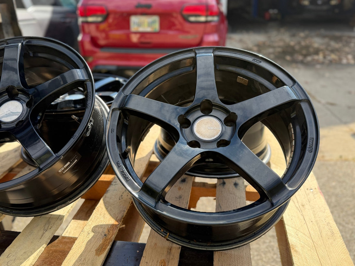 Enkei Kojin 17x8 +45 5x114.3 Wheels for 2005-2018 Subaru WRX STI