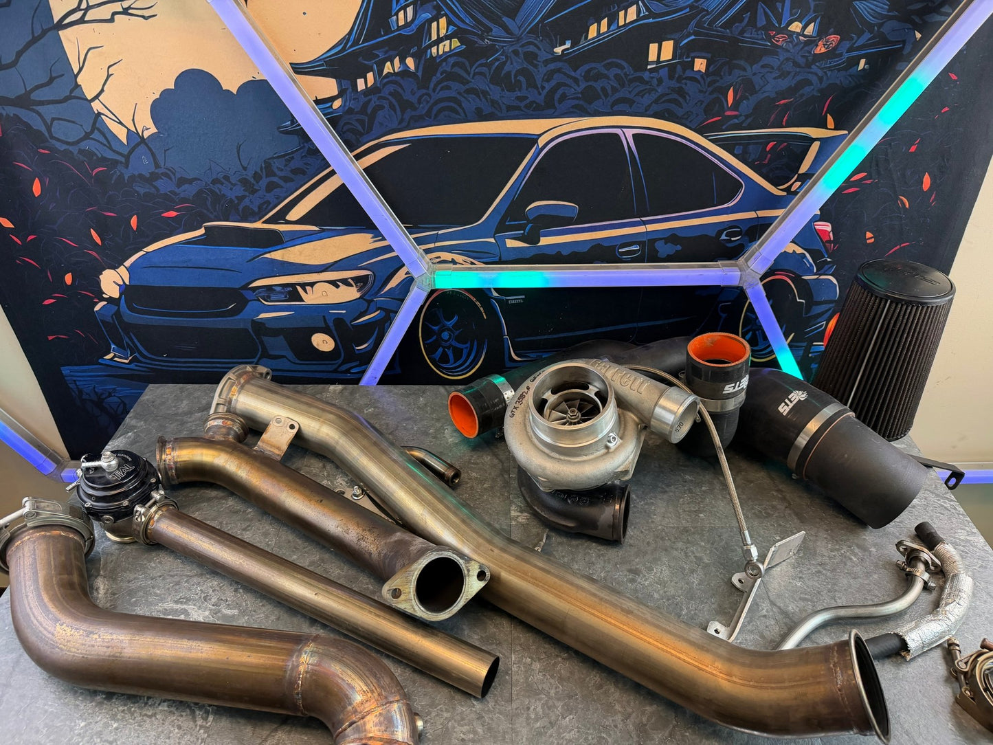 ETS rotated turbo kit 15-21 Subaru STi ej257 900 horsepower Garrett gtx 3582 R GEN 2 tial