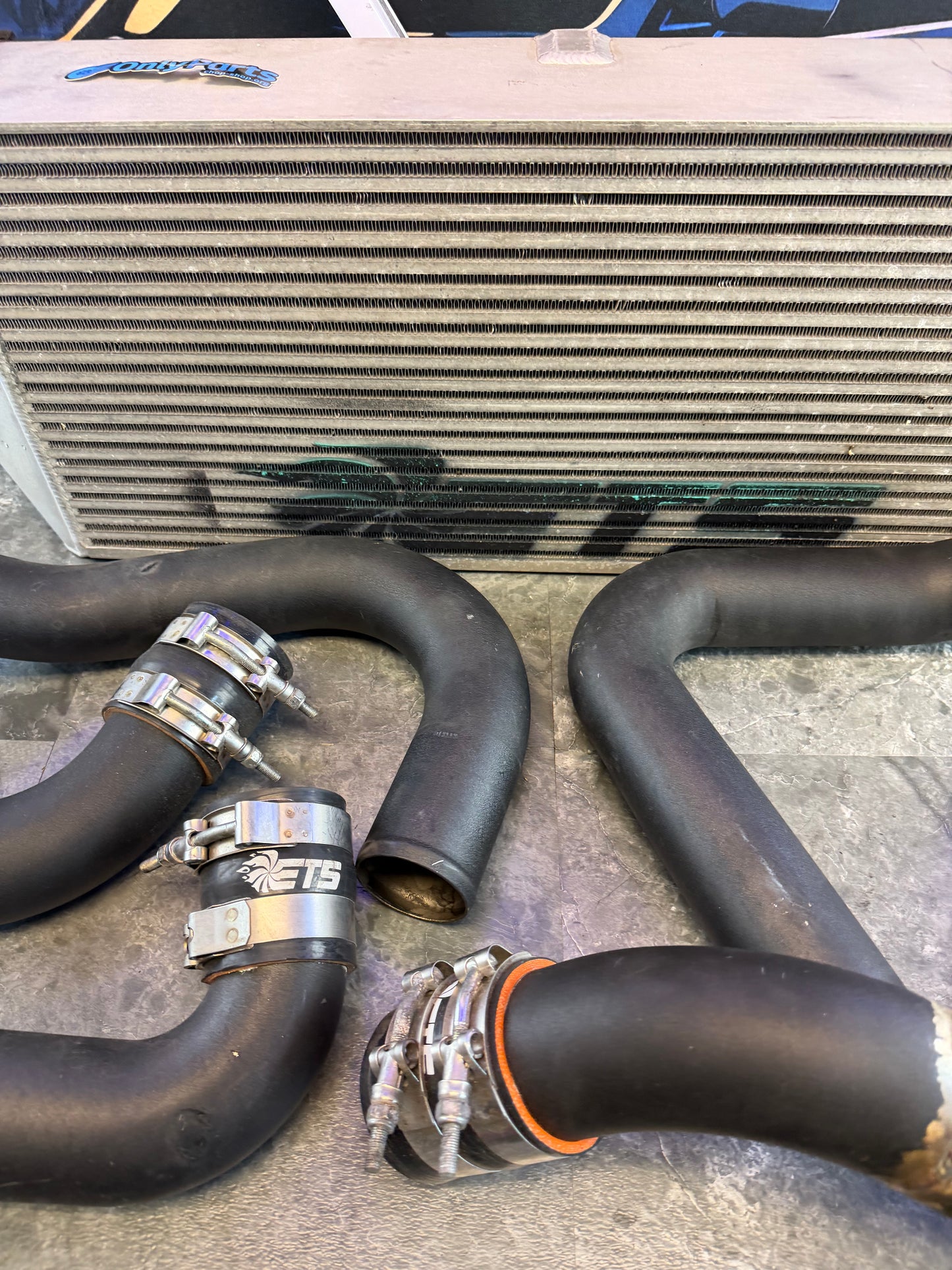 ETS FMIC kit 2014-2021 Subaru STi VA front mount intercooler kit ( for rotated turbo / process west street manifold)