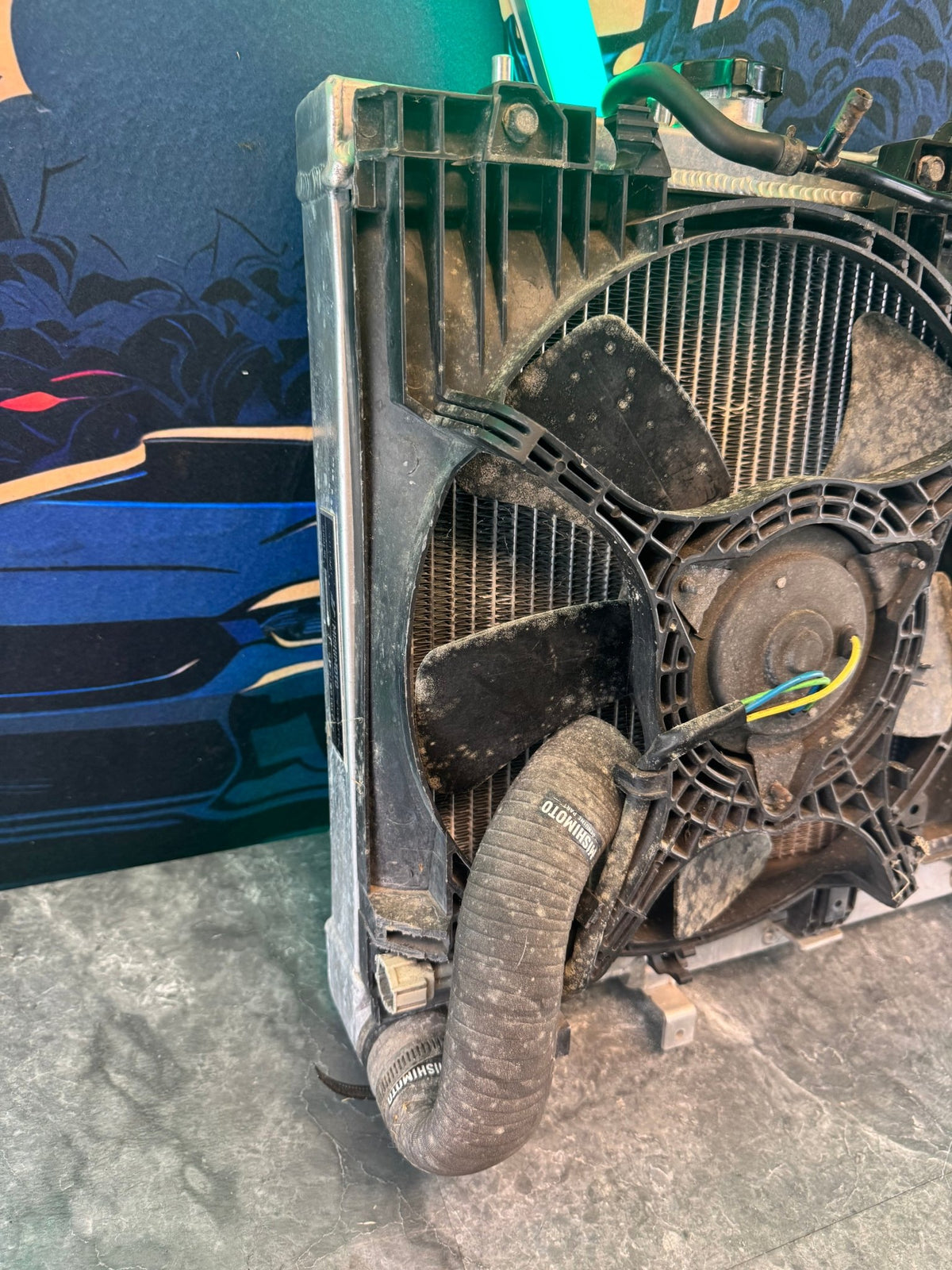 2001-2007 Subaru WRX STi Mishimoto All Aluminum Radiator Assembly With Fans And Shroud