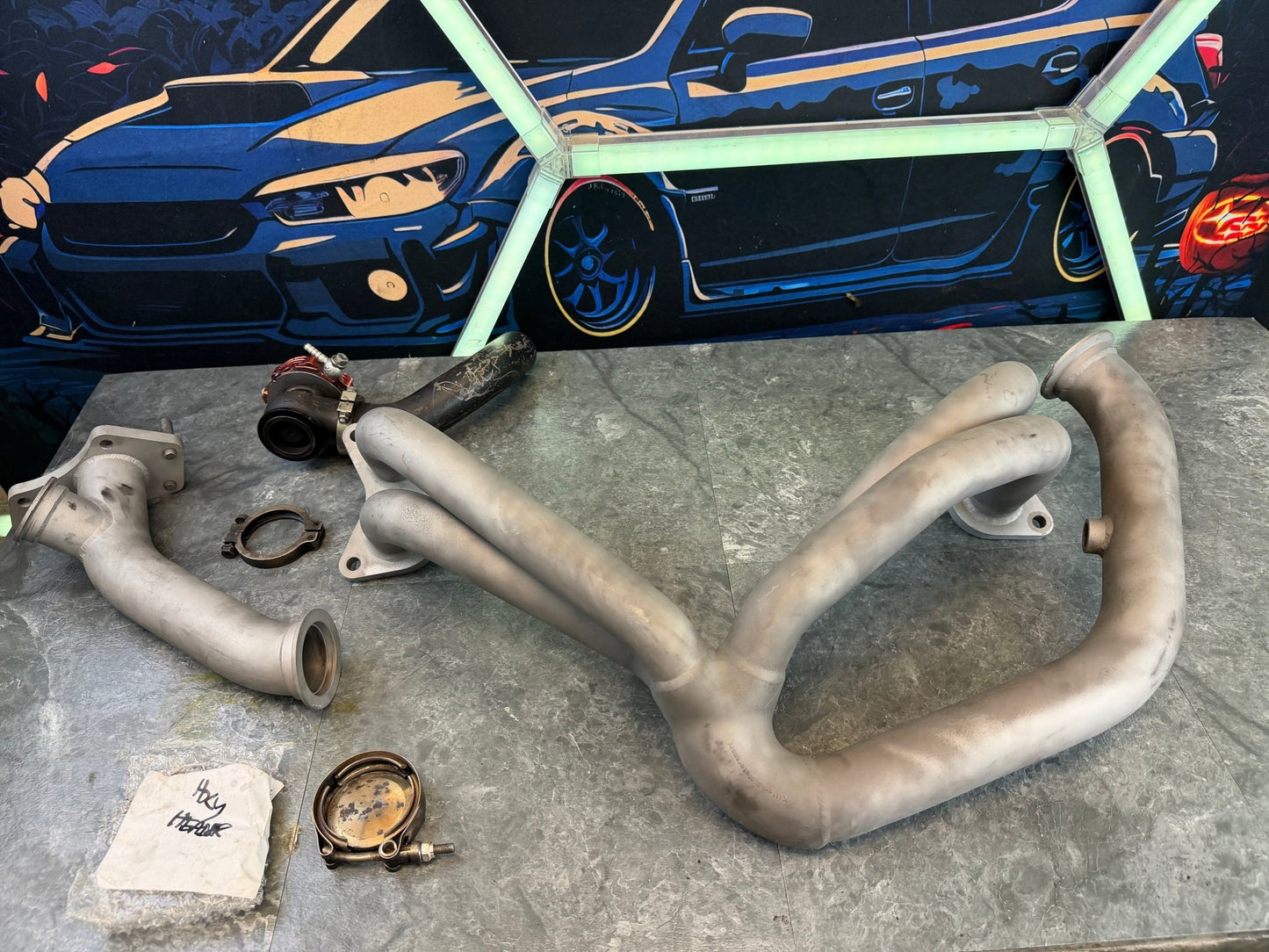 KILLER B Motorsports “ holy header “ ELH equal length header w: tial 38 mm mvs external wastegate kit