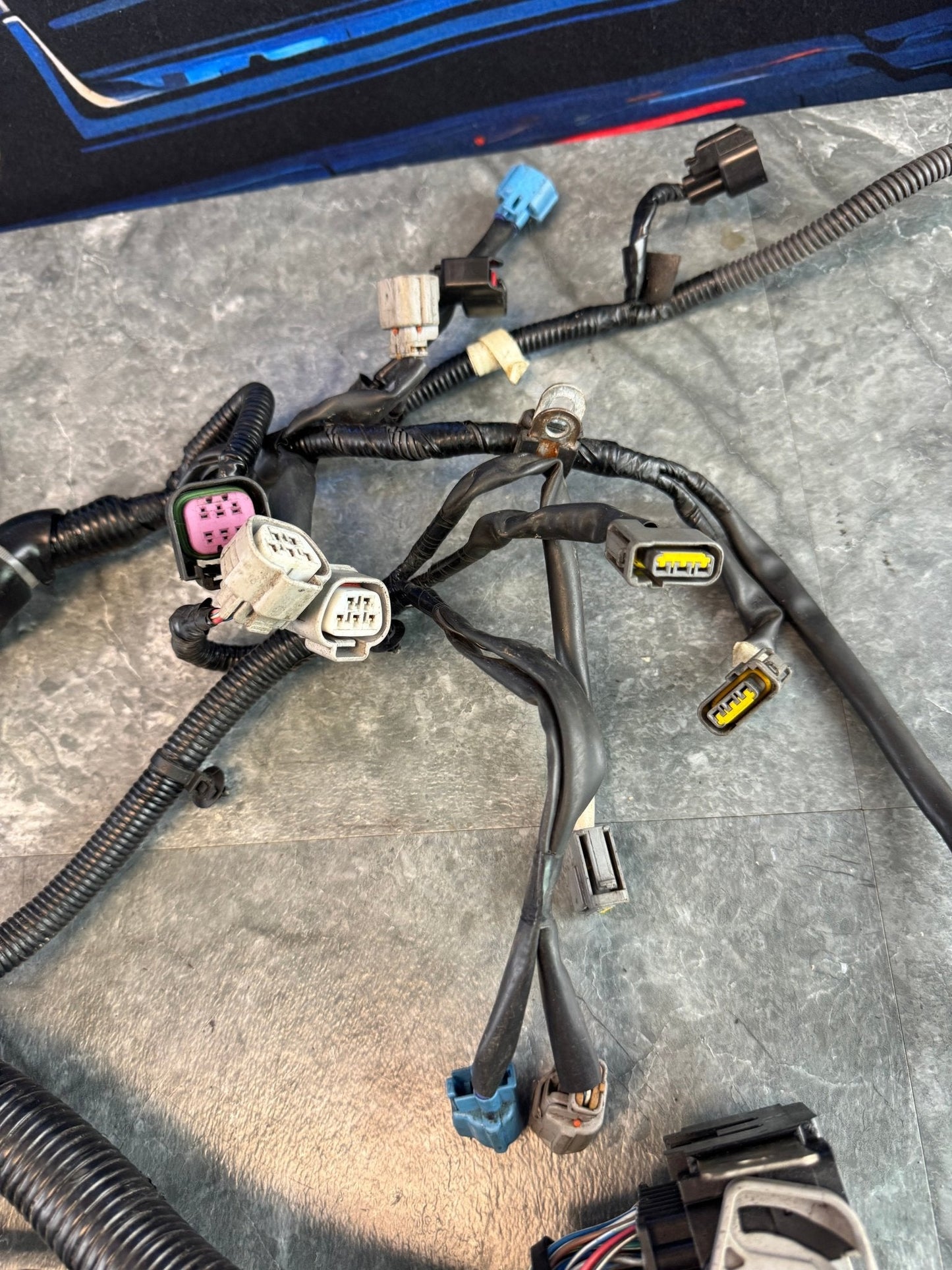 2012 Subaru STi Engine Wiring Harness 24020AF060 With Injector Dynamics Injector Plugs