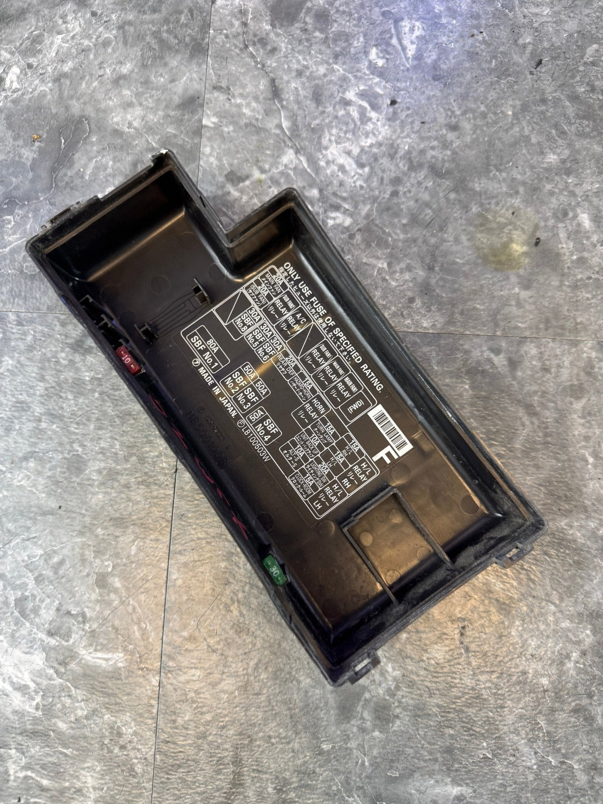 2002-2005 Subaru Impreza WRX Engine Bay Fuse Box Cover