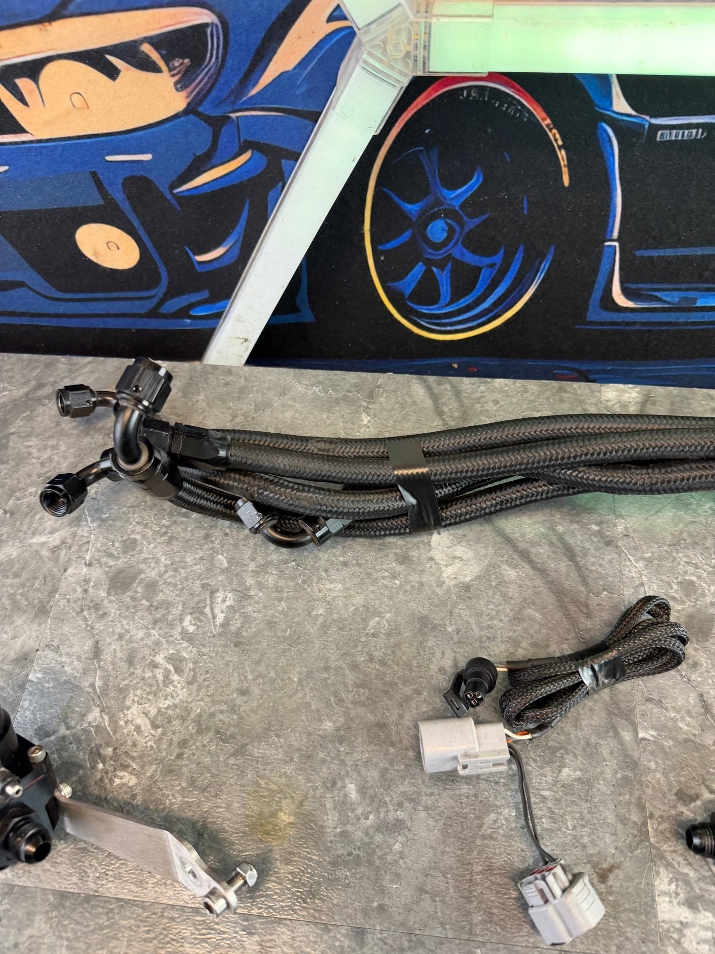 Under the hood fueling kit Subaru STi 08-21 w: iag fuel rails , areomotive FPR, lines , IBR flex fuel kit