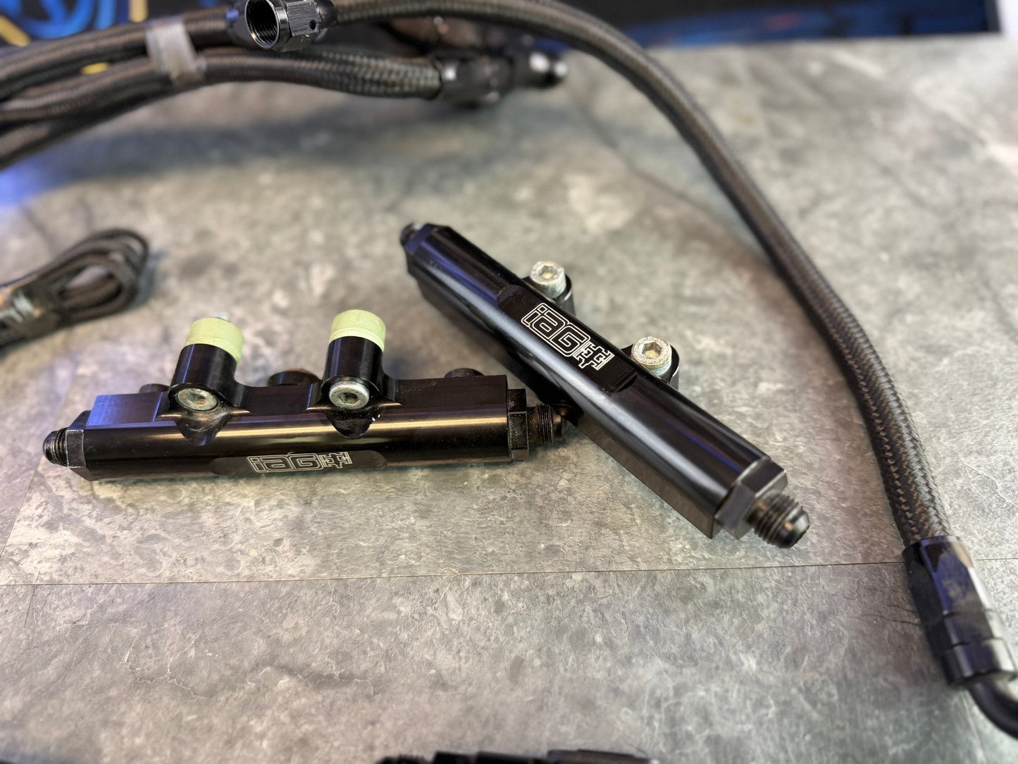 Under the hood fueling kit Subaru STi 08-21 w: iag fuel rails , areomotive FPR, lines , IBR flex fuel kit