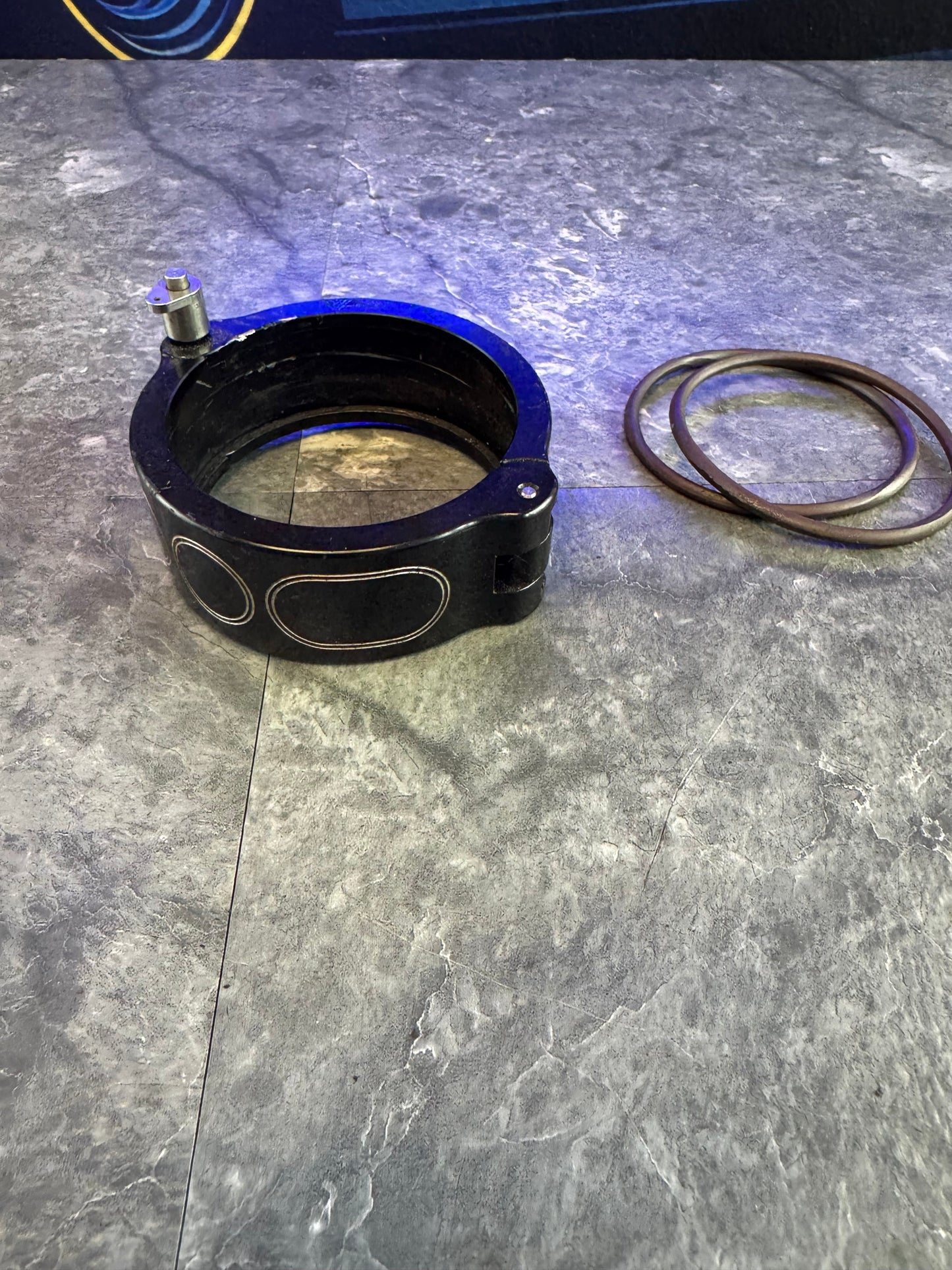 Vibrant Vanjen 2.5" HD Clamp Quick Disconnect Piping Clamp Anodized Black