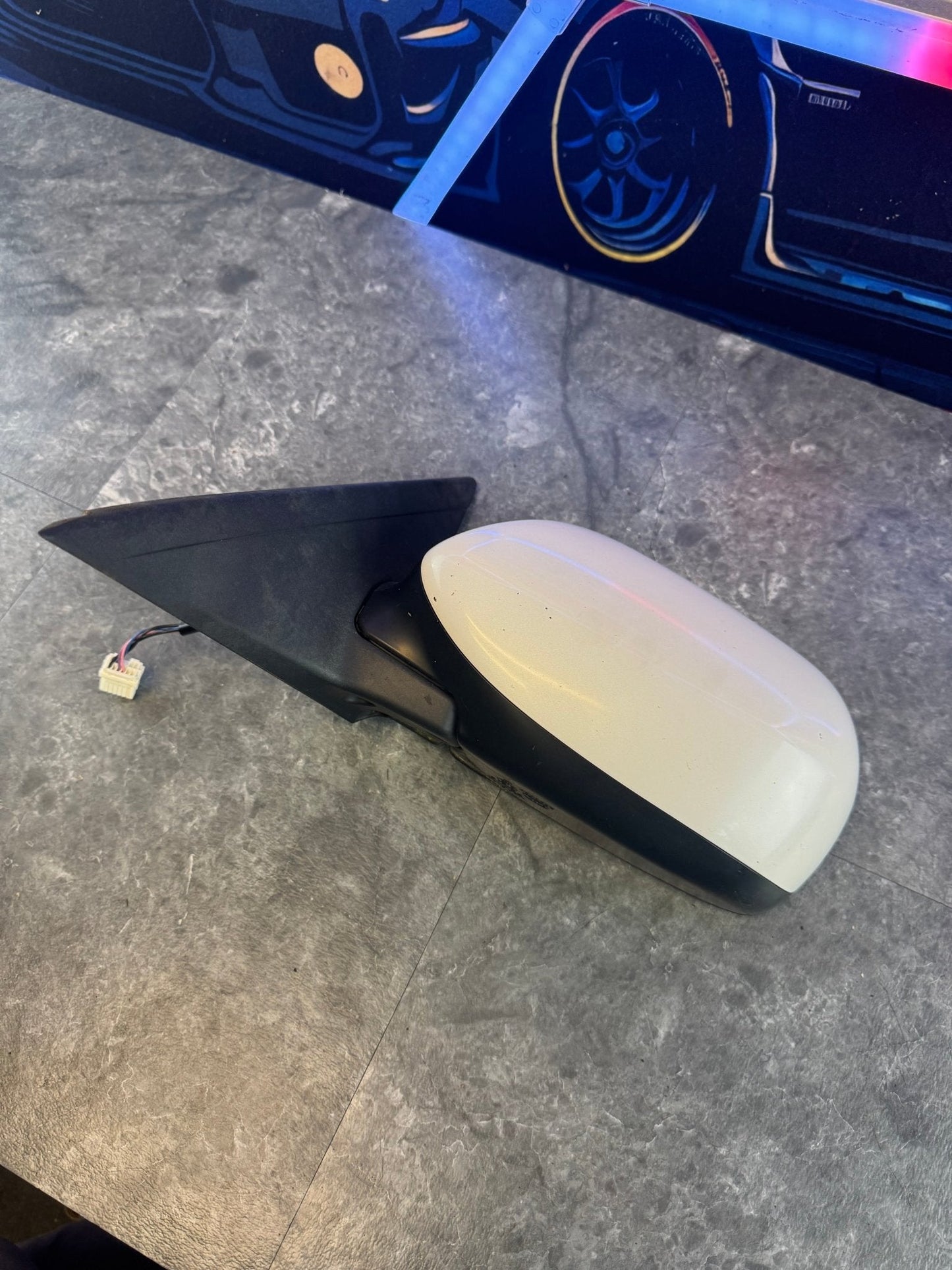 2008-2014 Subaru WRX OEM LH Driver Side Mirror White