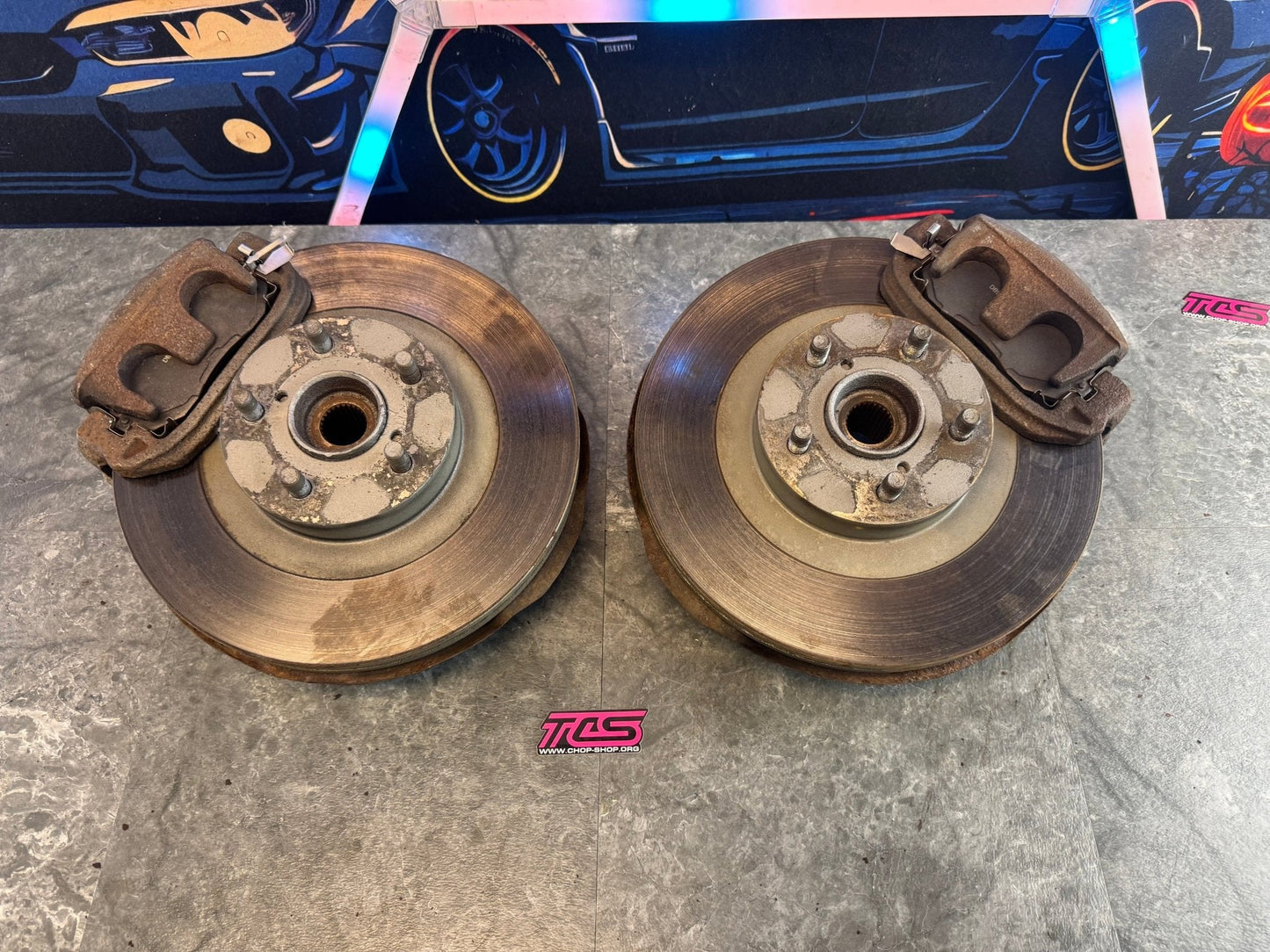 2010-2014 Subaru WRX OEM Front Knuckle Hubs Assembly With Brake Calipers Pair LH RH Left Right