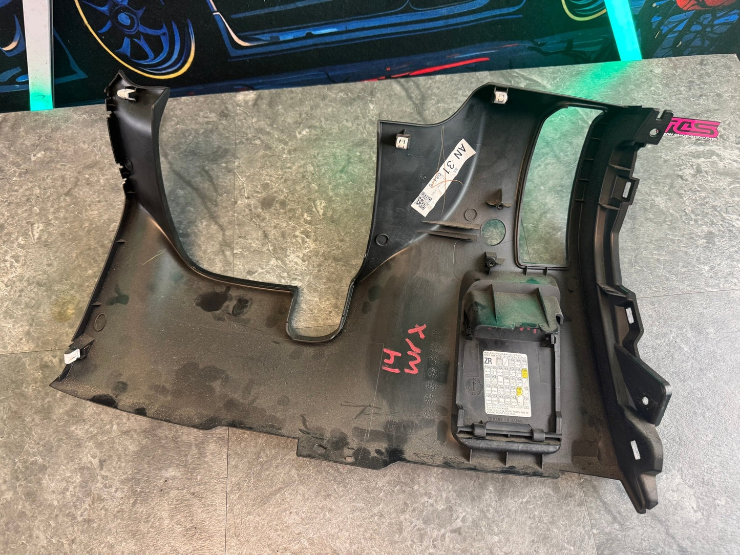 2008-2014 Subaru WRX STi OEM Driver Dash Kick Panel Trim Under Steering Column