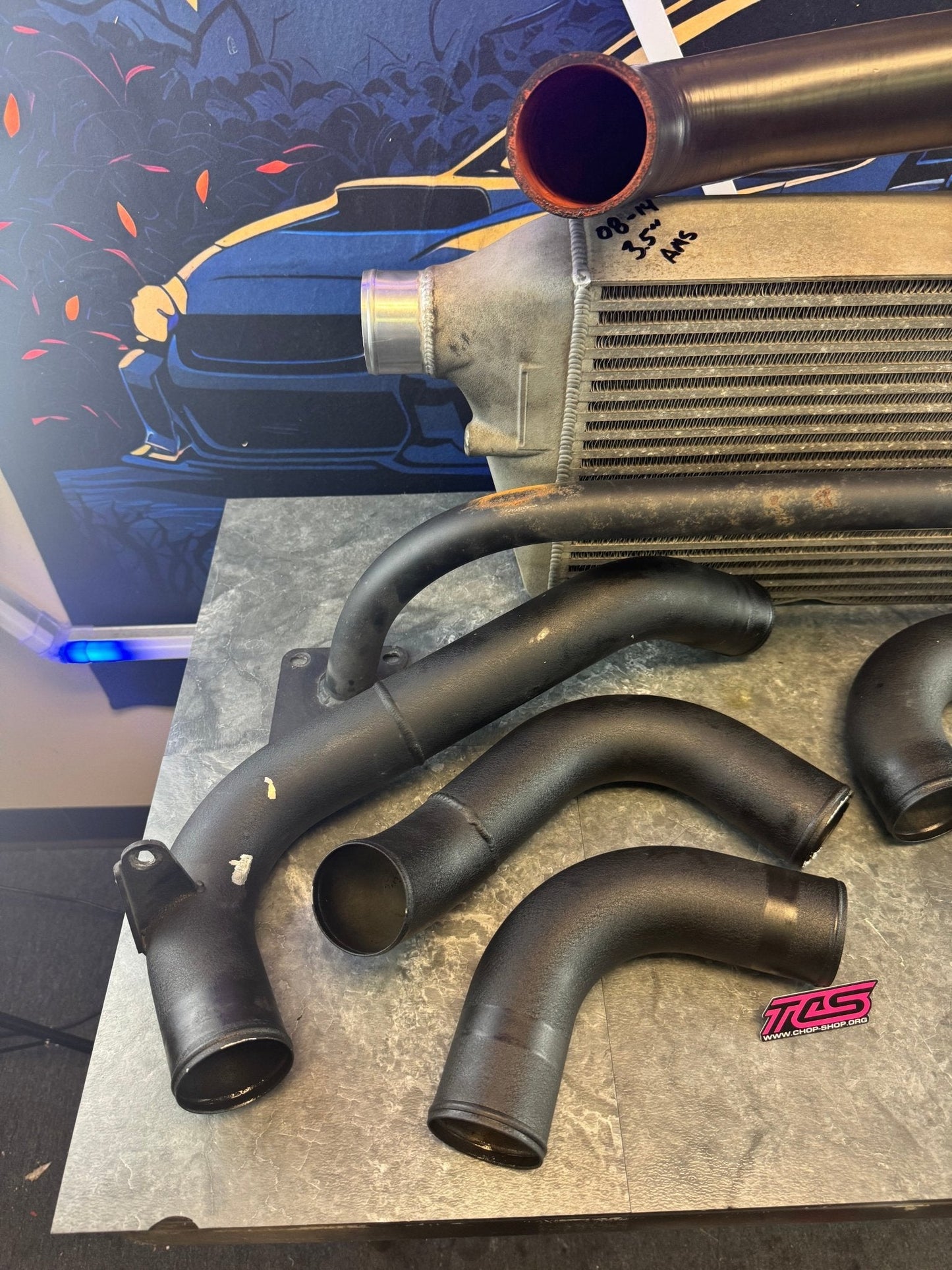 2008-2014 Subaru WRX STi AMS Front Mount Intercooler Rotated Turbo Stock Manifold Kit