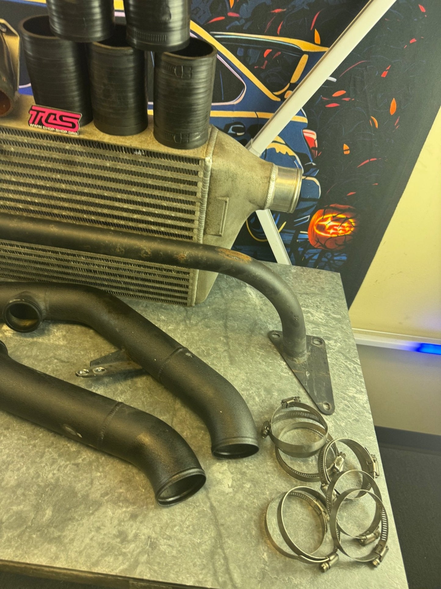 2008-2014 Subaru WRX STi AMS Front Mount Intercooler Rotated Turbo Stock Manifold Kit