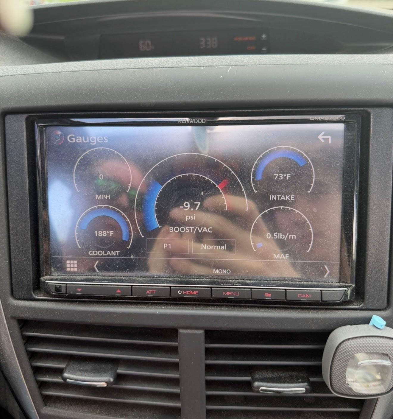 Kenwood DMX9706S Double-Din Car Stereo Radio Gauge Display With Maestro ADS-MRR Datalink Gauge Controller TESTED