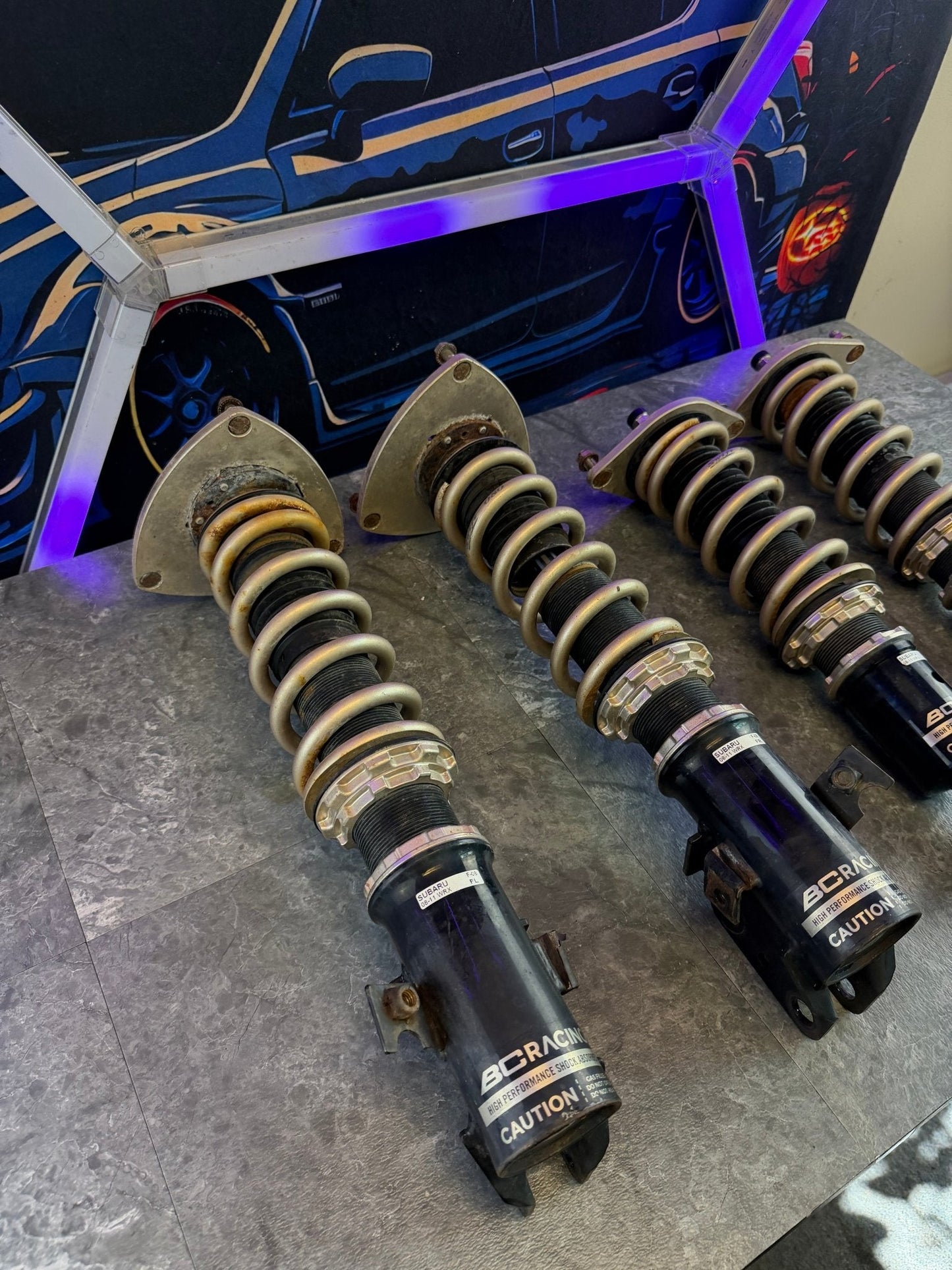 BC racing BR coil overs coilovers suspension 2008-2014 Subaru wrx 5x100 w/ swift springs