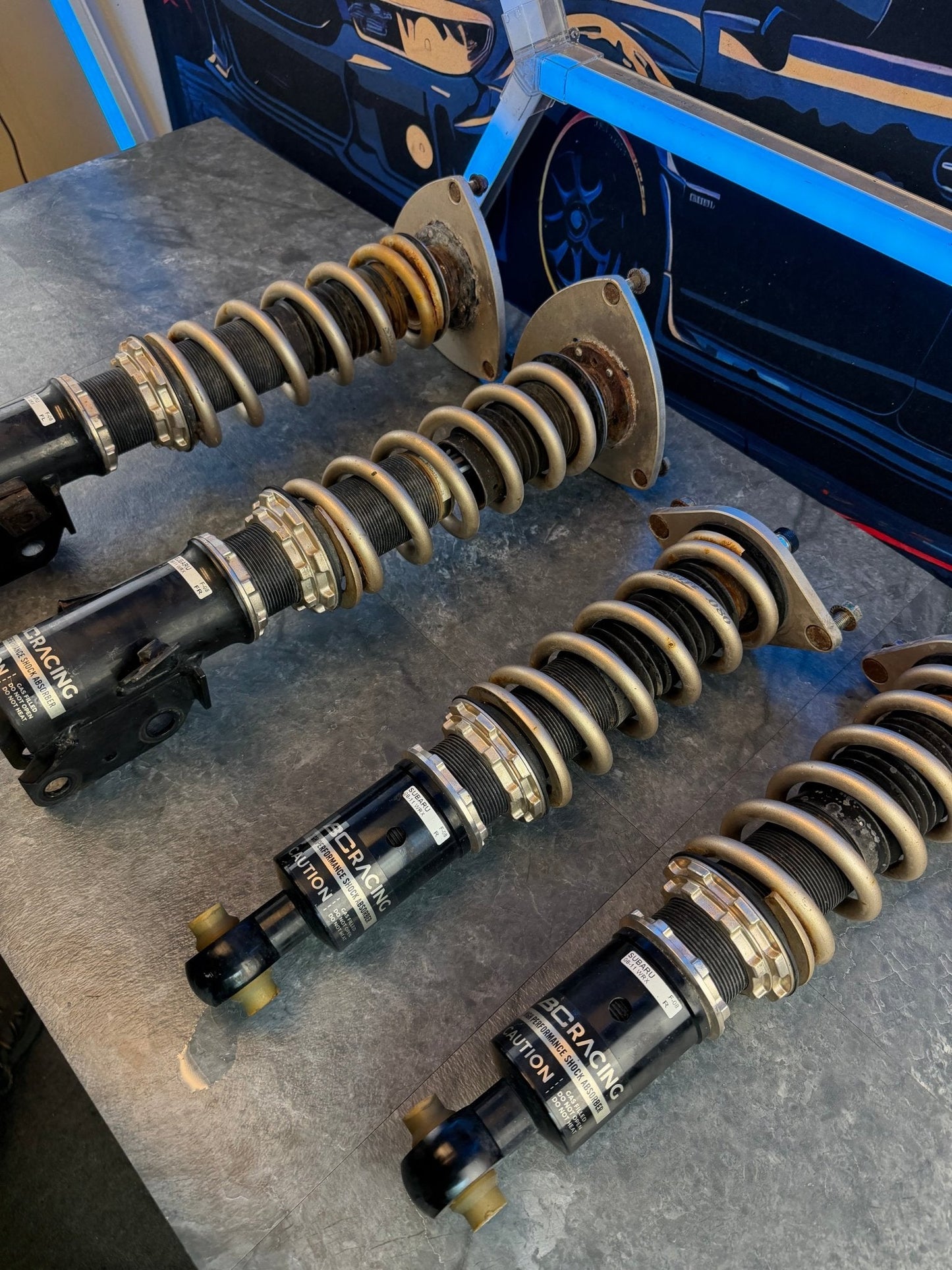 BC racing BR coil overs coilovers suspension 2008-2014 Subaru wrx 5x100 w/ swift springs