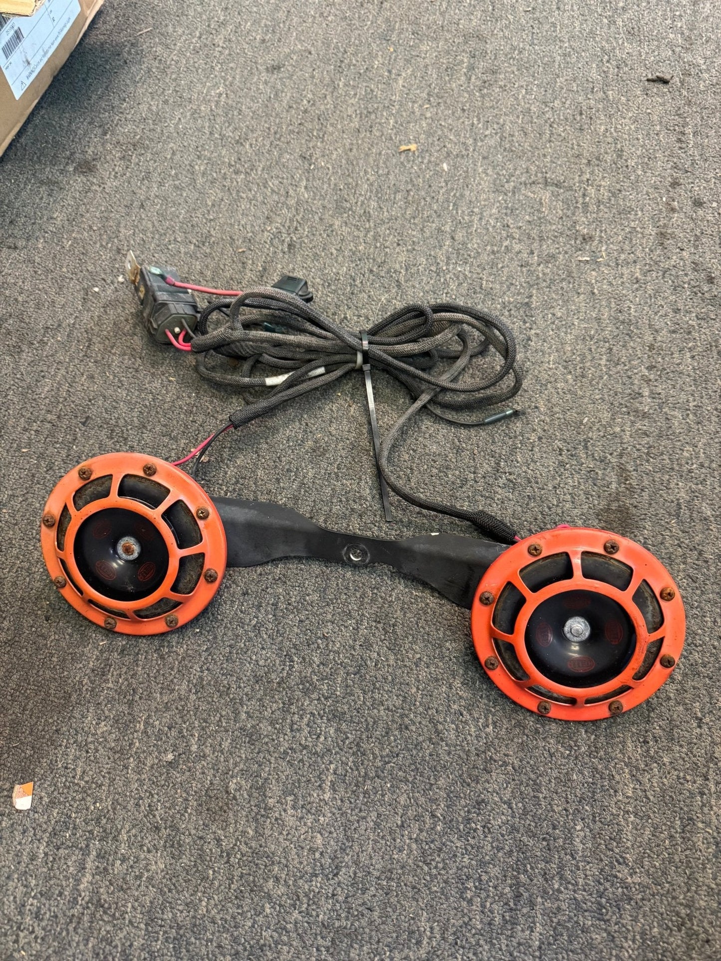 2002-2021 Subaru WRX STi Red Hella Horns With Bracket