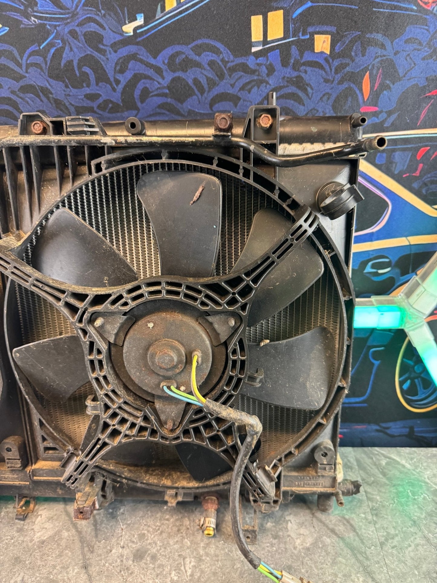 2002-2005 Subaru WRX STi OEM Radiator Assembly Fan Shroud