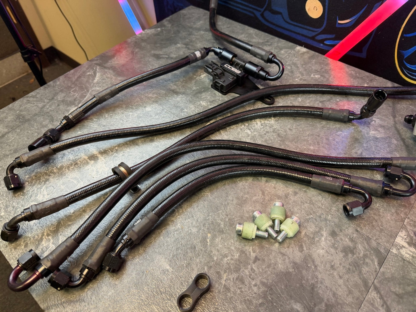 COBB next gen flex fuel kit 08-21 Subaru STi areomotive FPR iag PTFE lines & billet rails “ stage 2 “