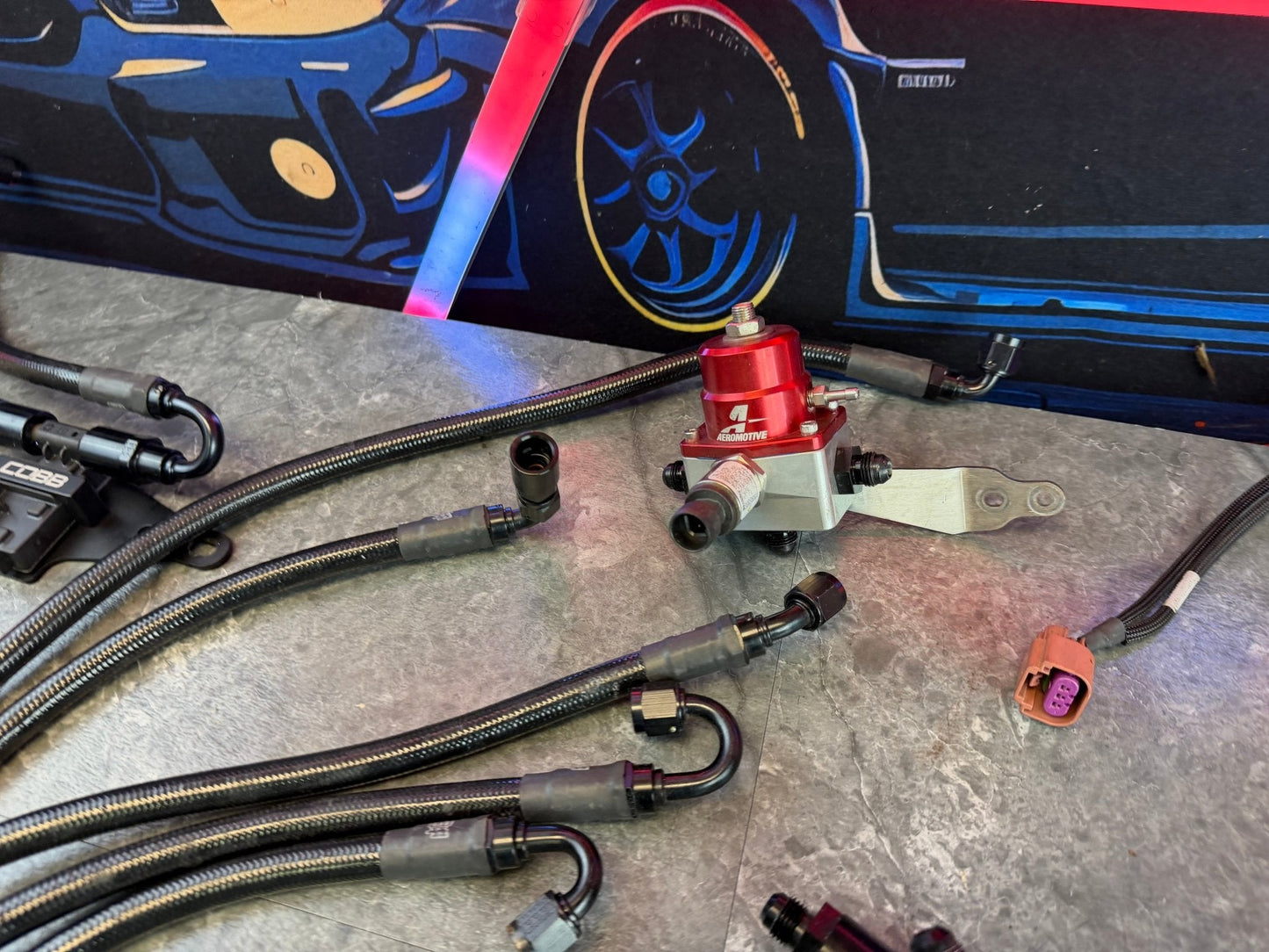 COBB next gen flex fuel kit 08-21 Subaru STi areomotive FPR iag PTFE lines & billet rails “ stage 2 “