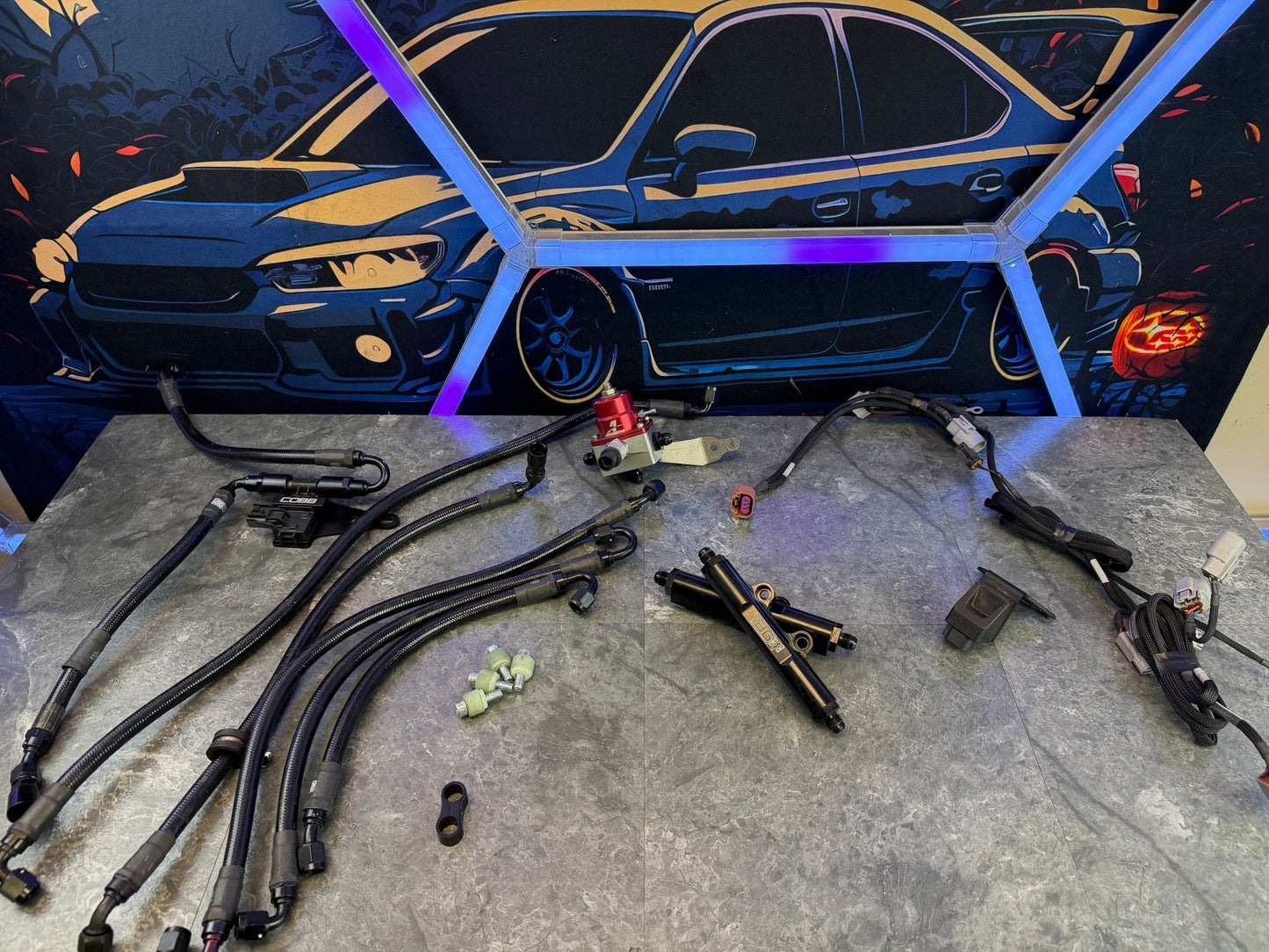 COBB next gen flex fuel kit 08-21 Subaru STi areomotive FPR iag PTFE lines & billet rails “ stage 2 “