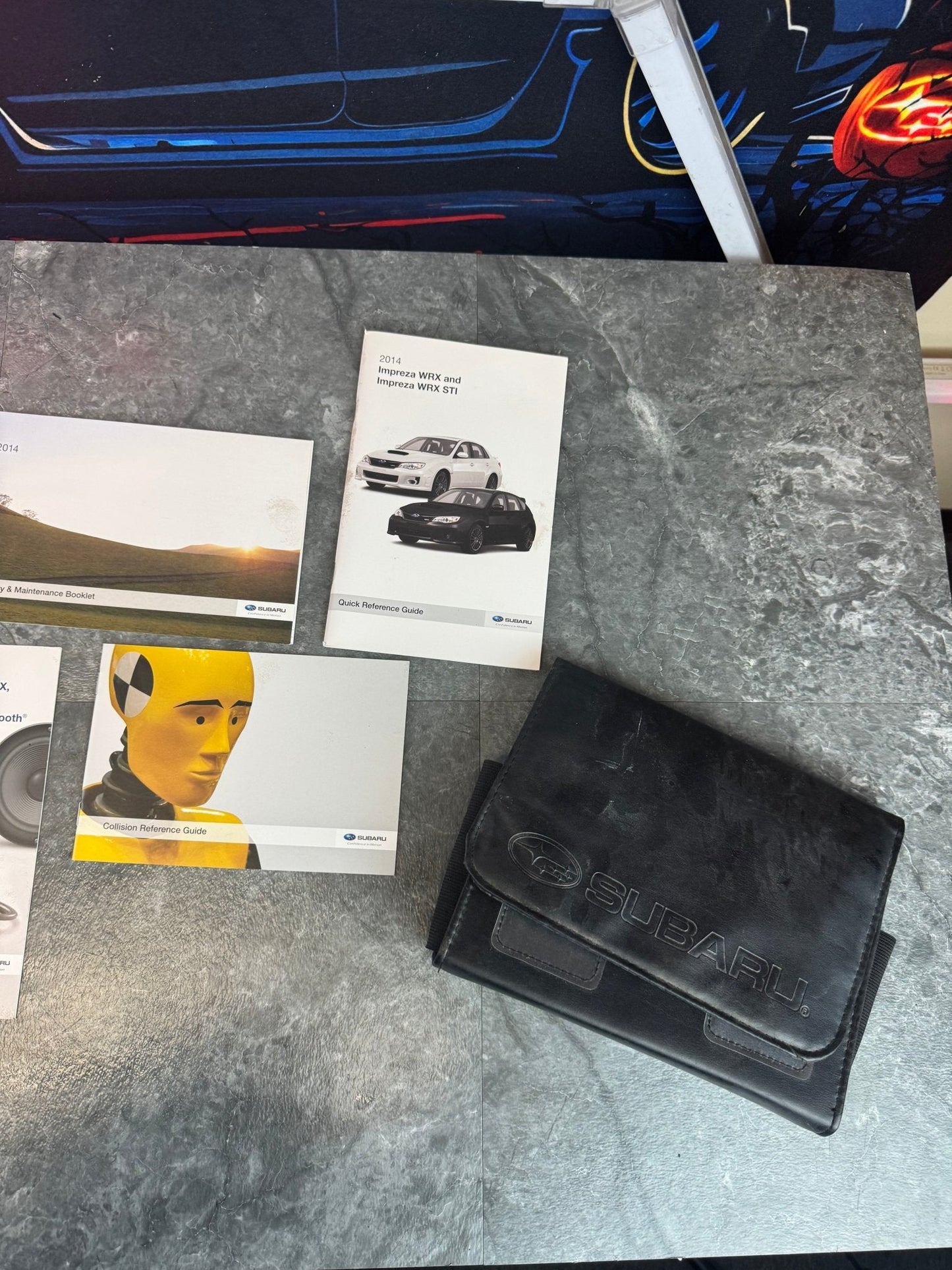 2014 Subaru Impreza WRX STi Owners Manual Leather Booklet Case