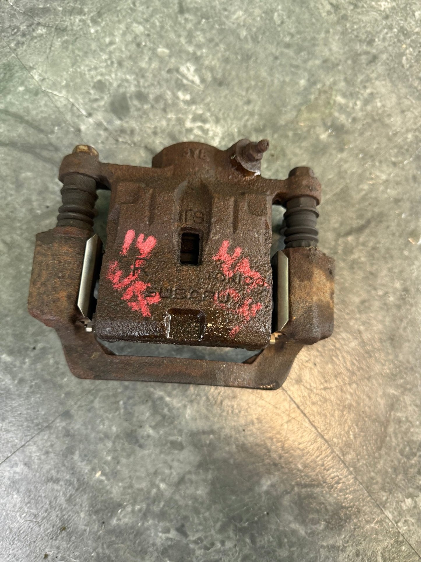 2008-2014 Subaru WRX OEM Rear Right Passenger Rear Brake Caliper Assembly Bracket