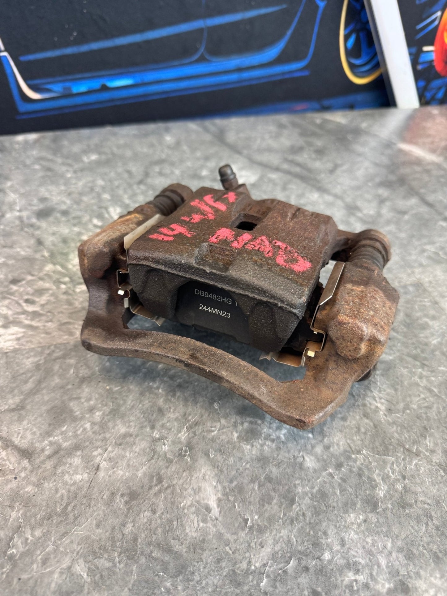 2008-2014 Subaru WRX OEM Rear Left Drivers Rear Brake Caliper Assembly Bracket