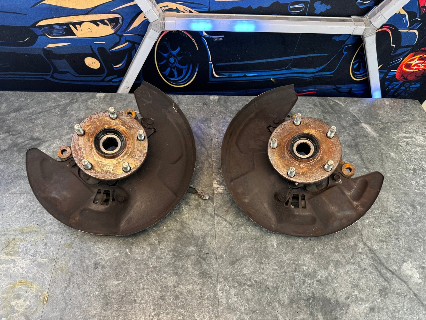 2008-2014 Subaru WRX STi OEM Front Knuckle Spindle Hub Assembly RH LH Pair
