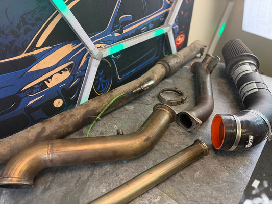 ETS Rotated Turbo Kit 08-14 Subaru STi EJ257 Up/Down Pipe, ETS Cold Air Intake