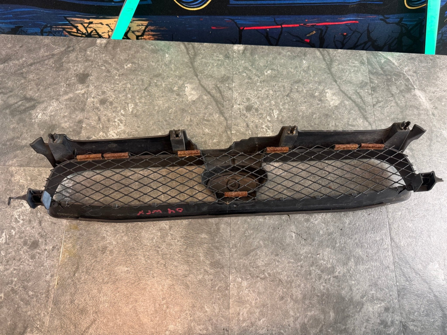 2004-2005 Subaru Impreza WRX STi OEM Front Grille Assembly With PUNISHER Decal