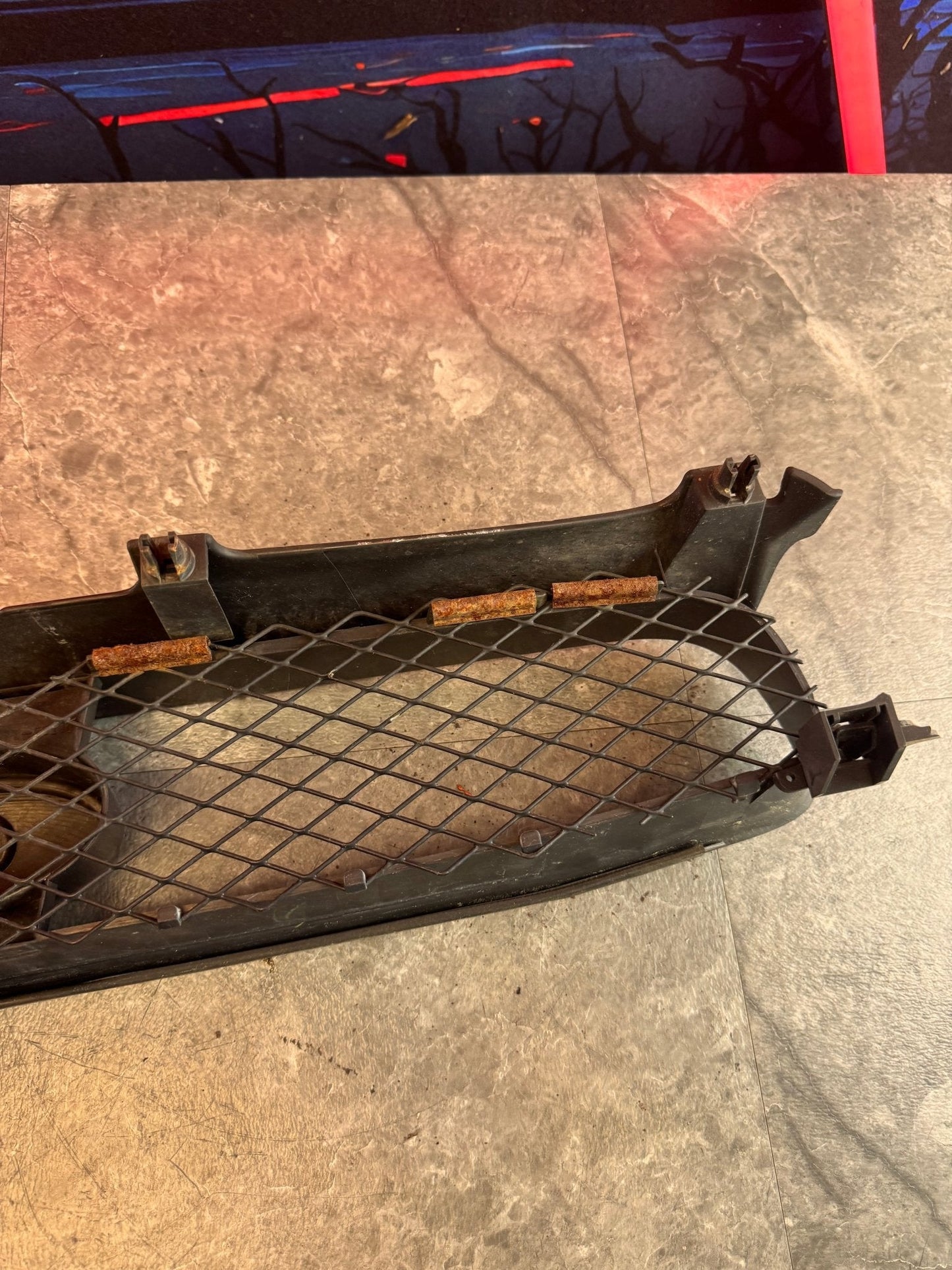 2004-2005 Subaru Impreza WRX STi OEM Front Grille Assembly With PUNISHER Decal