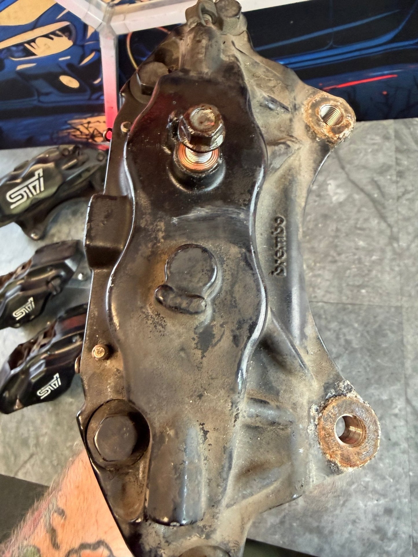 OEM brembo brake calipers 08-17 Subaru STi ( wrx swap ) front & rear w/ pads