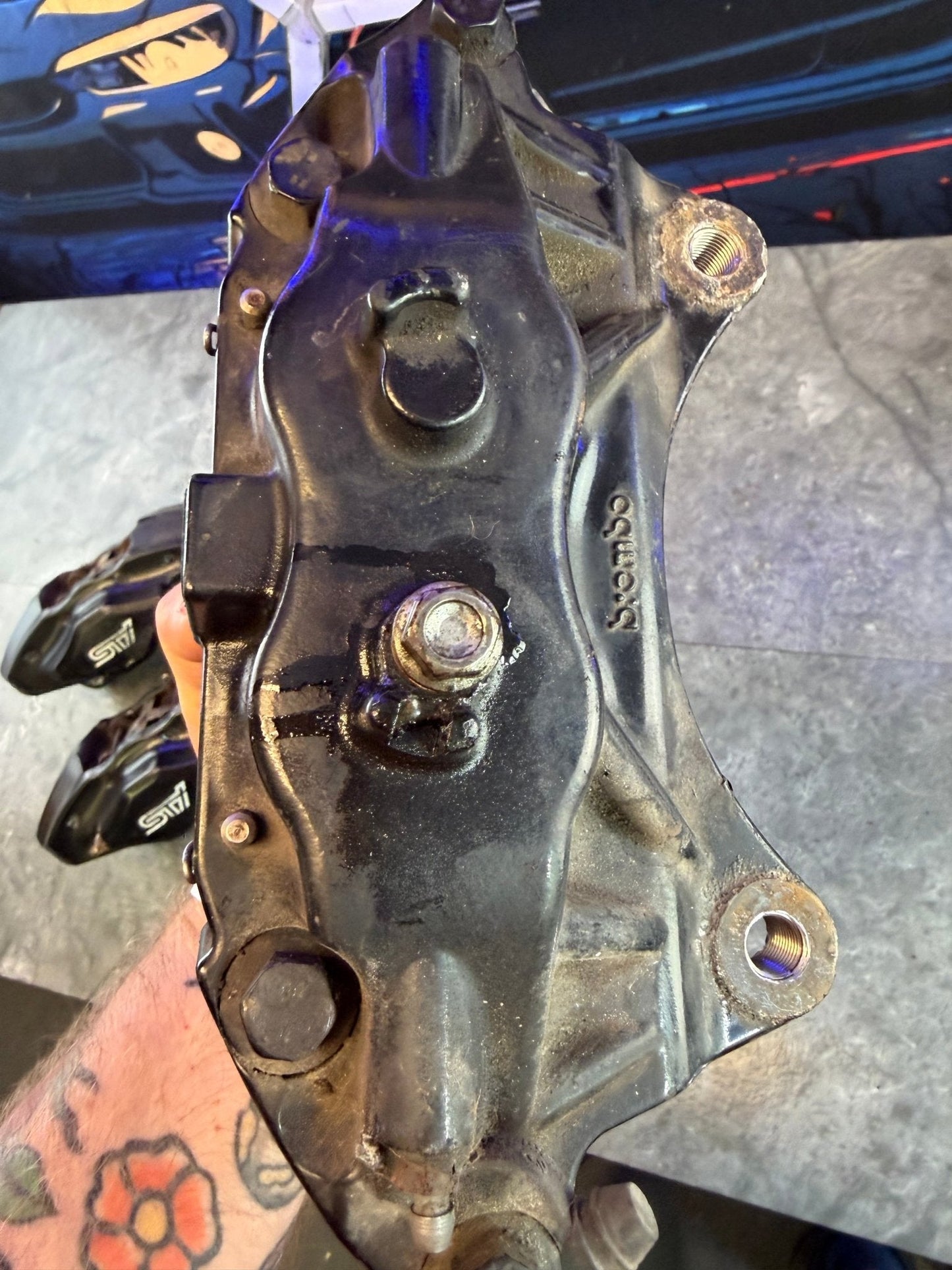 OEM brembo brake calipers 08-17 Subaru STi ( wrx swap ) front & rear w/ pads