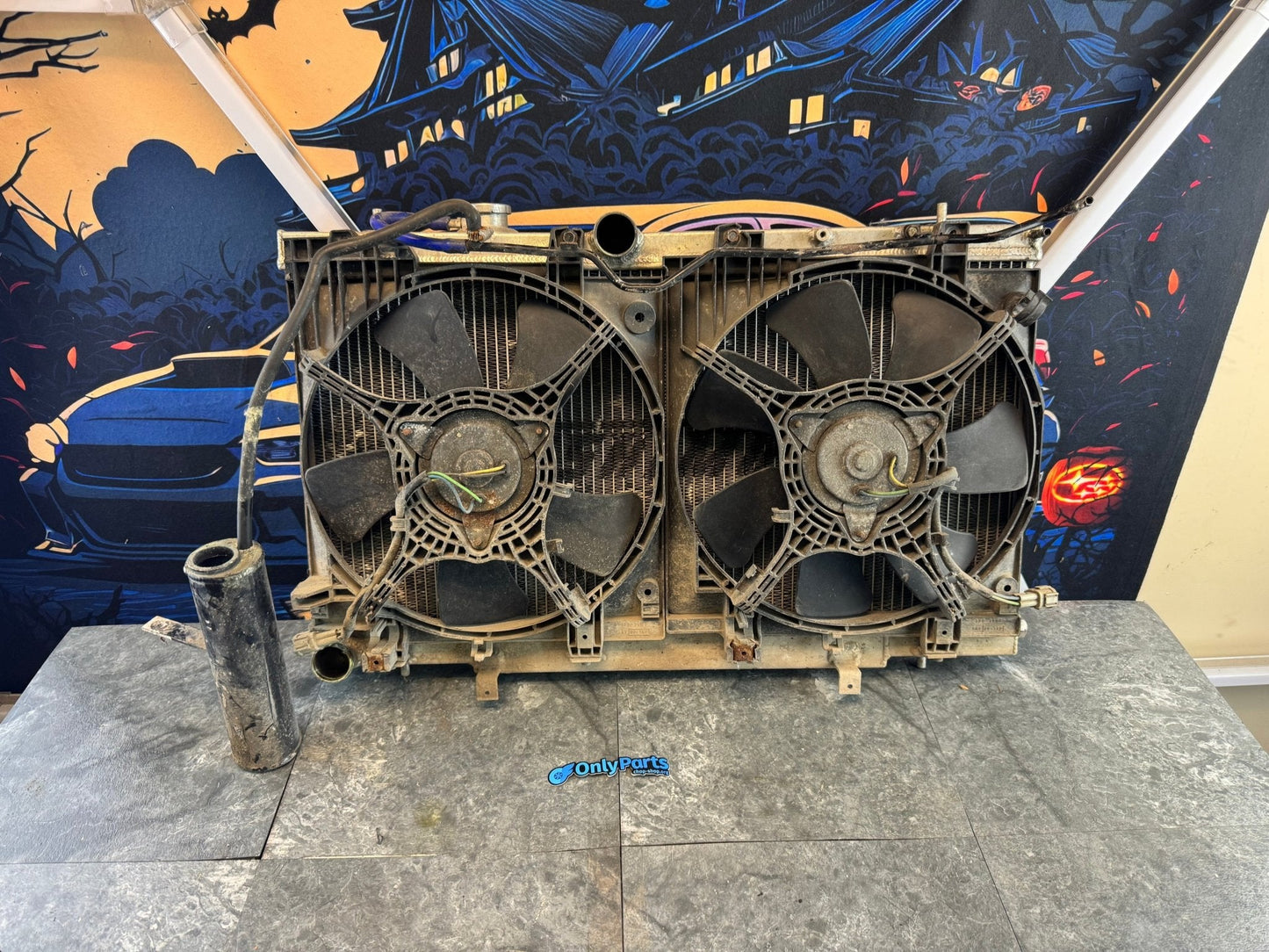 2001-2007 Subaru WRX STi Mishimoto All Aluminum Radiator Assembly With OEM Fan Shroud