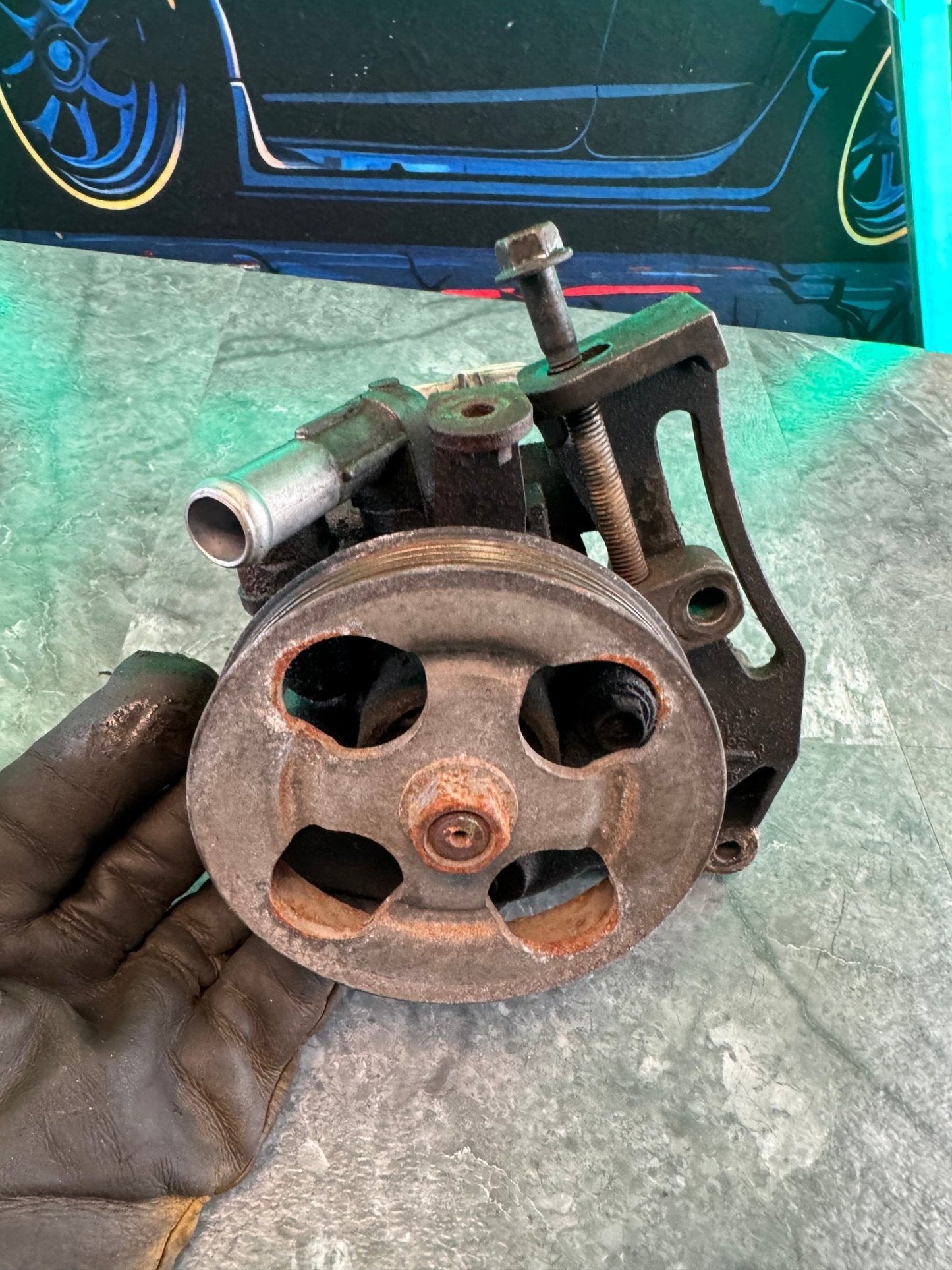 2004-2007 Subaru Impreza WRX STi OEM Power Steering Pump Mount