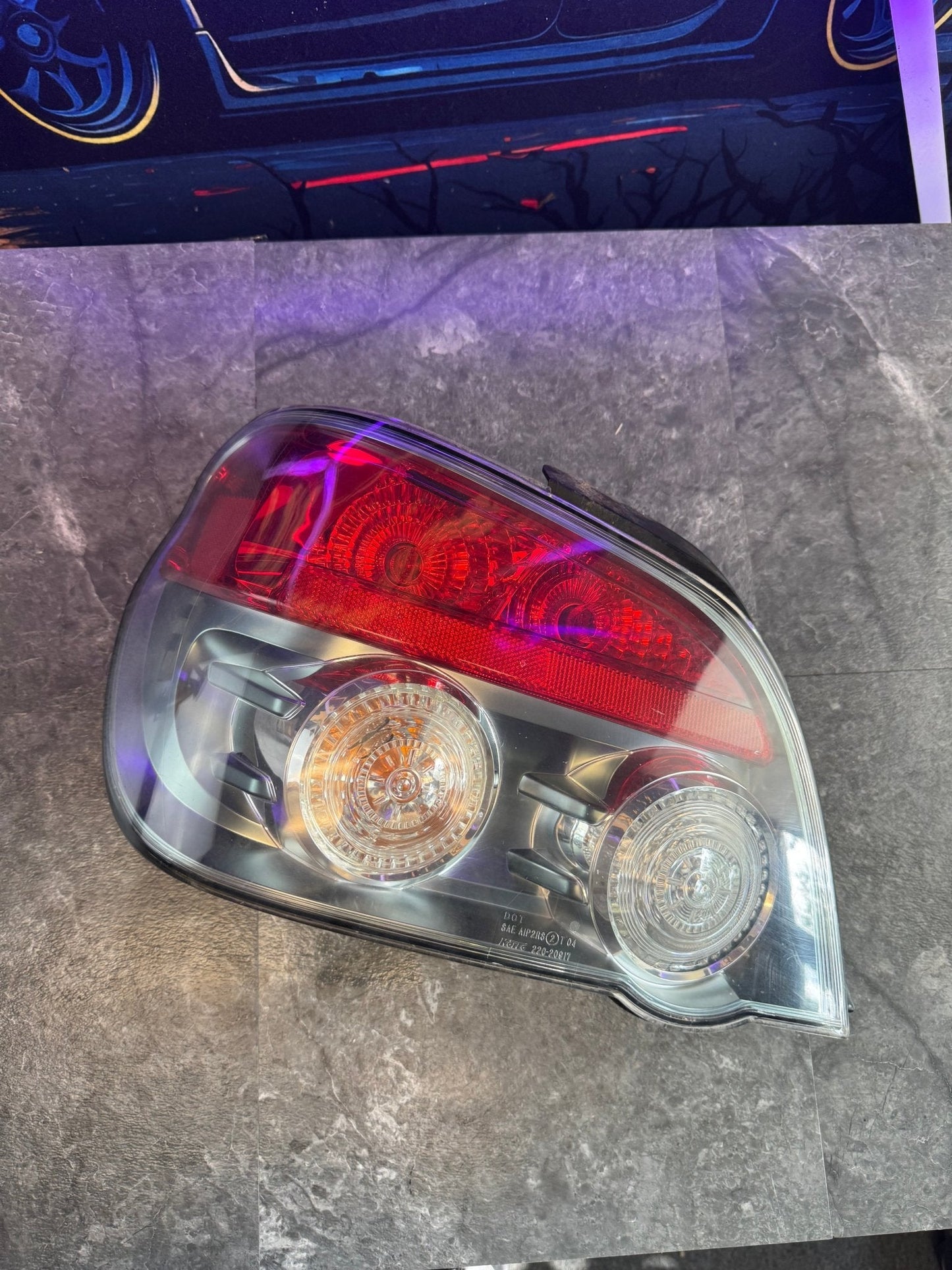 2006-2007 Subaru WRX STi OEM Rear Driver Side Tail Light Assembly Sedan