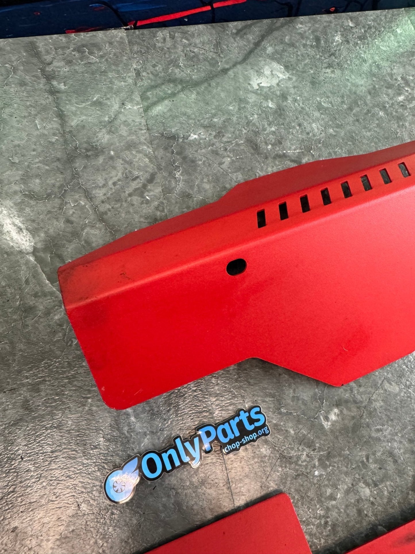 2002-2007 WRX / 2004-2007 STi Radiator Shroud And Alternator Belt Cover Kit Pair RED