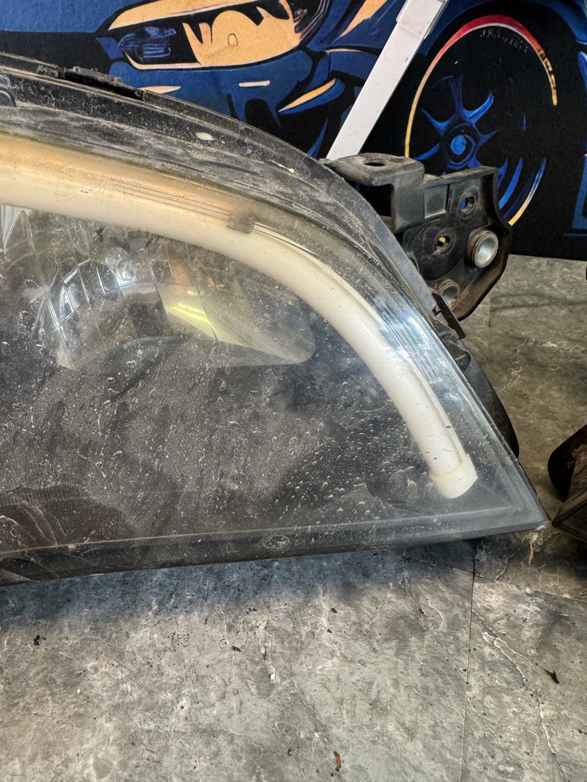 2006-2007 Subaru Impreza WRX OEM Custom Headlights Pair Driver Passenger Side Incomplete