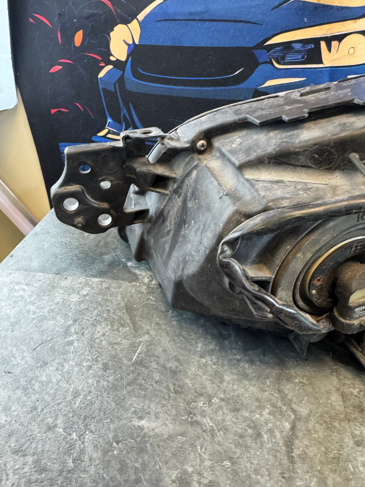 2006-2007 Subaru Impreza WRX OEM Custom Headlights Pair Driver Passenger Side Incomplete