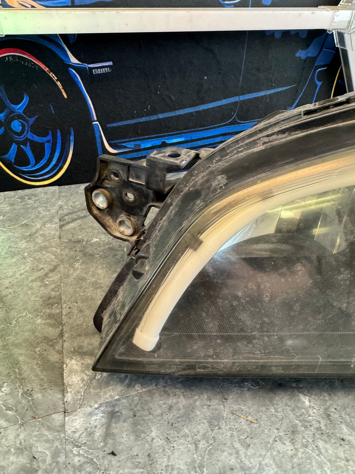 2006-2007 Subaru Impreza WRX OEM Custom Headlights Pair Driver Passenger Side Incomplete