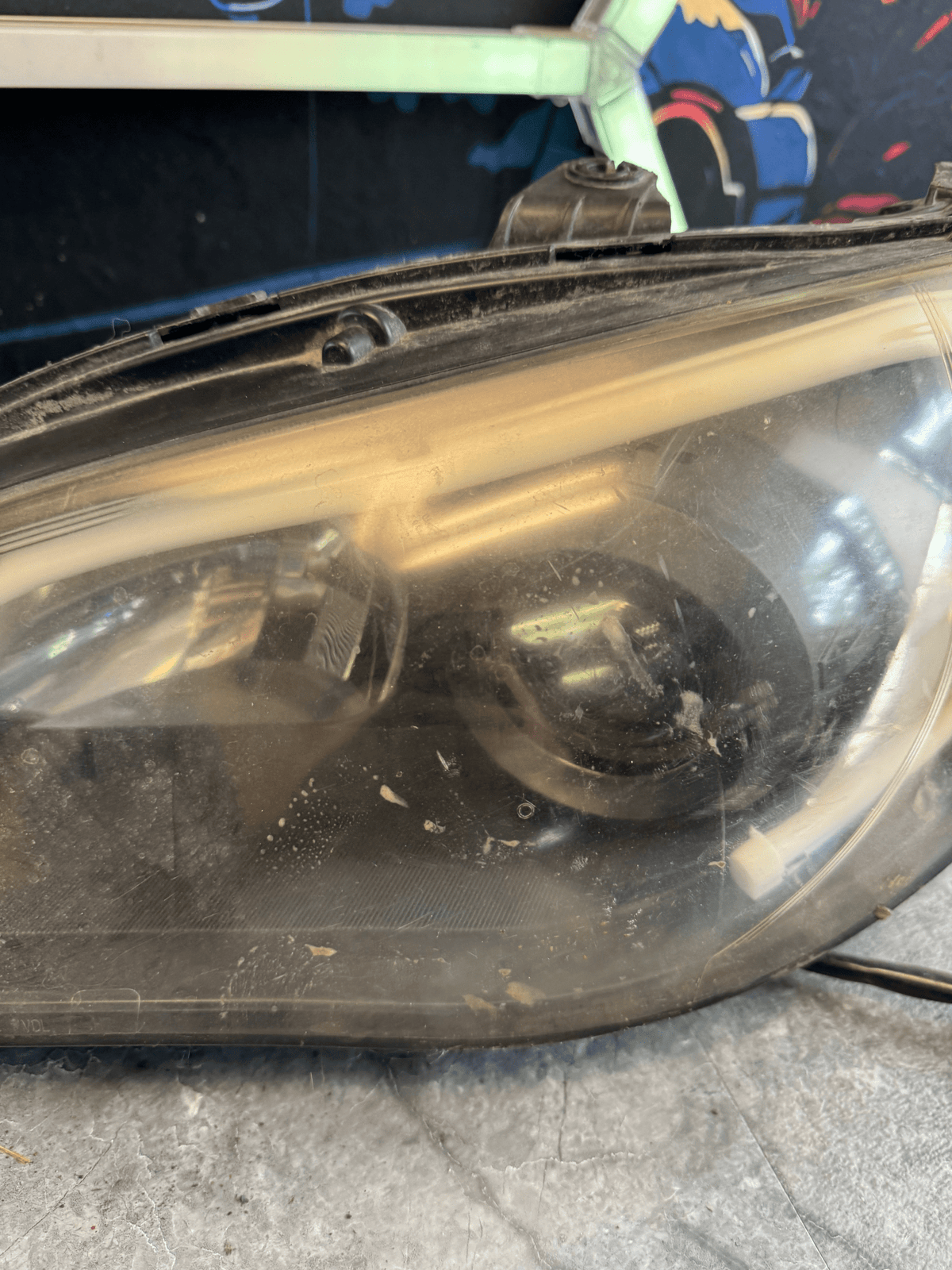 2006-2007 Subaru Impreza WRX OEM Custom Headlights Pair Driver Passenger Side Incomplete
