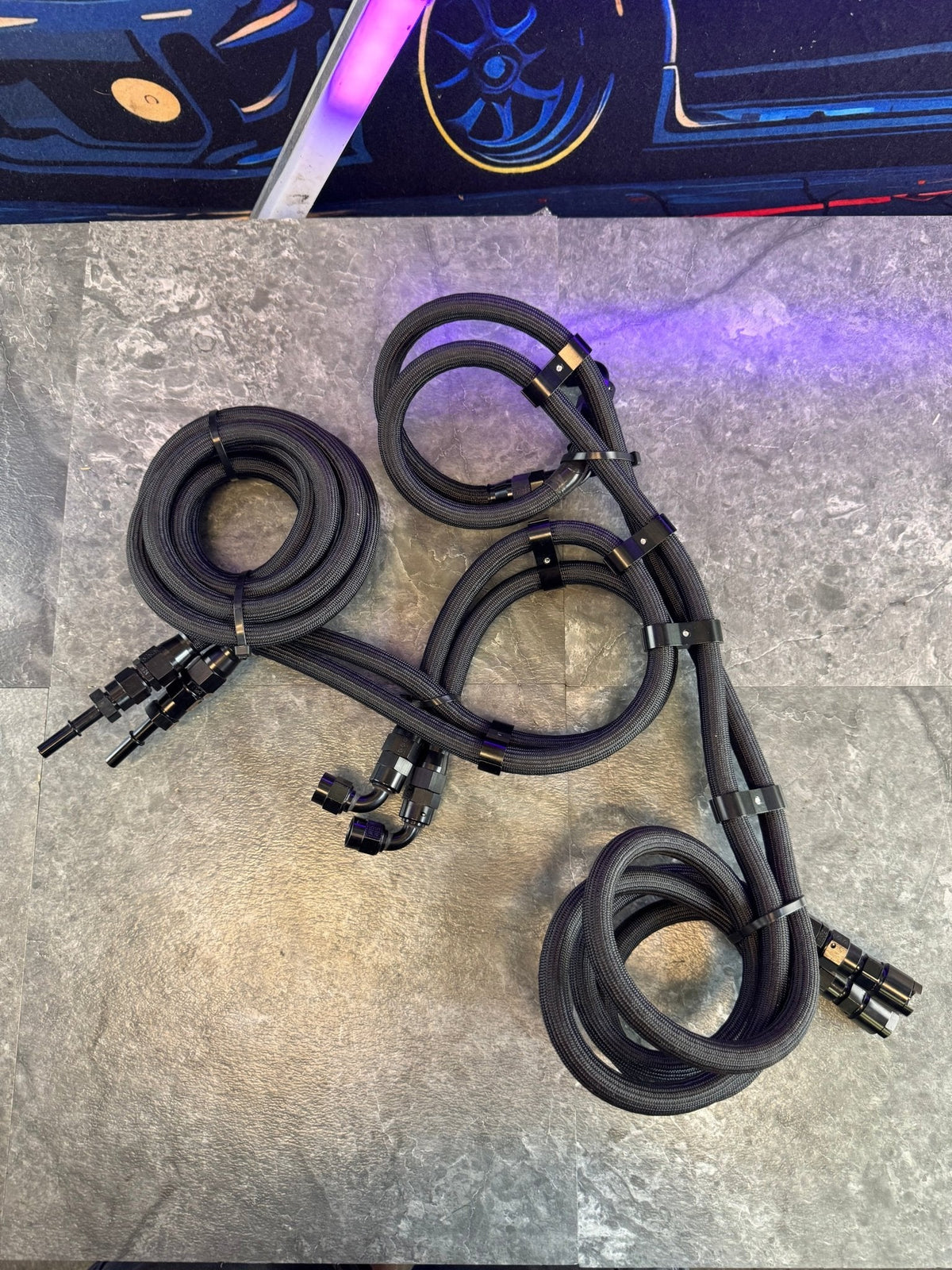 2015-2021 Subaru STi Under Car Shielded Fuel Lines Used With Surge Tank