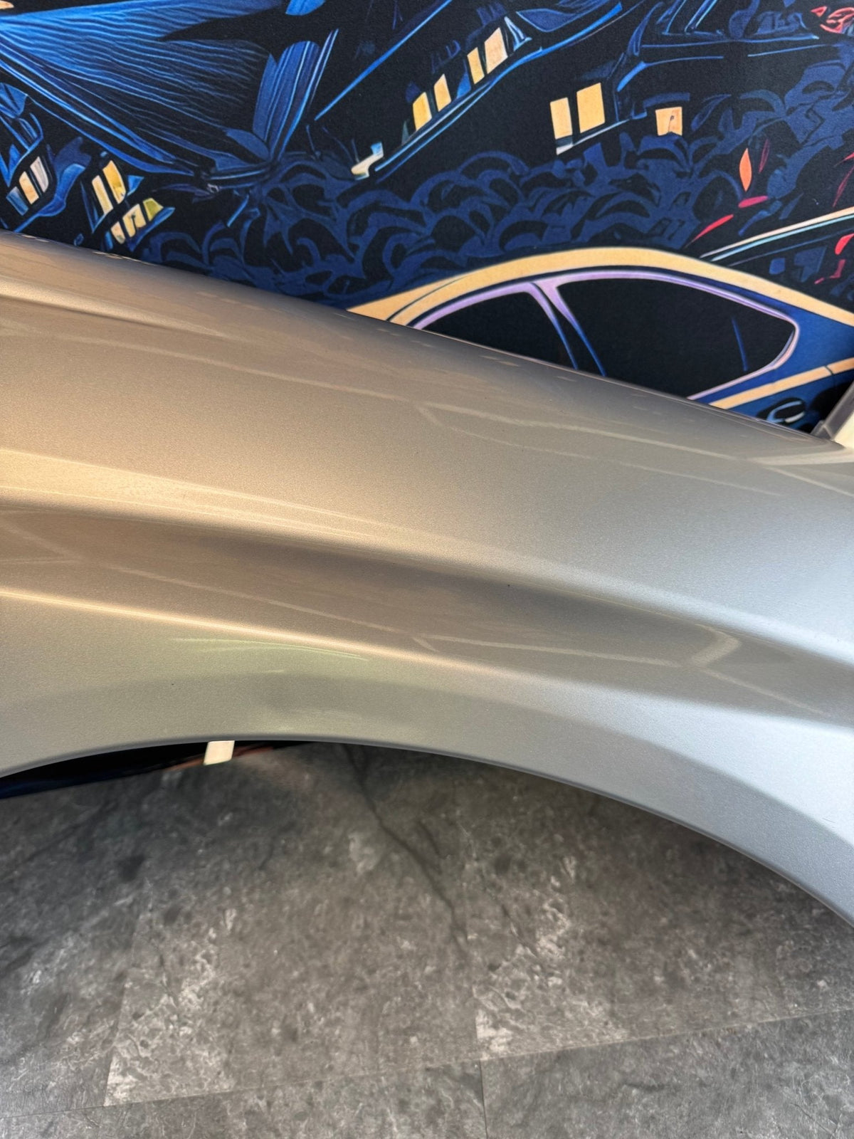 2004-2005 Subaru WRX STi PSM Platinum Silver Metallic OEM Passenger Side Fender