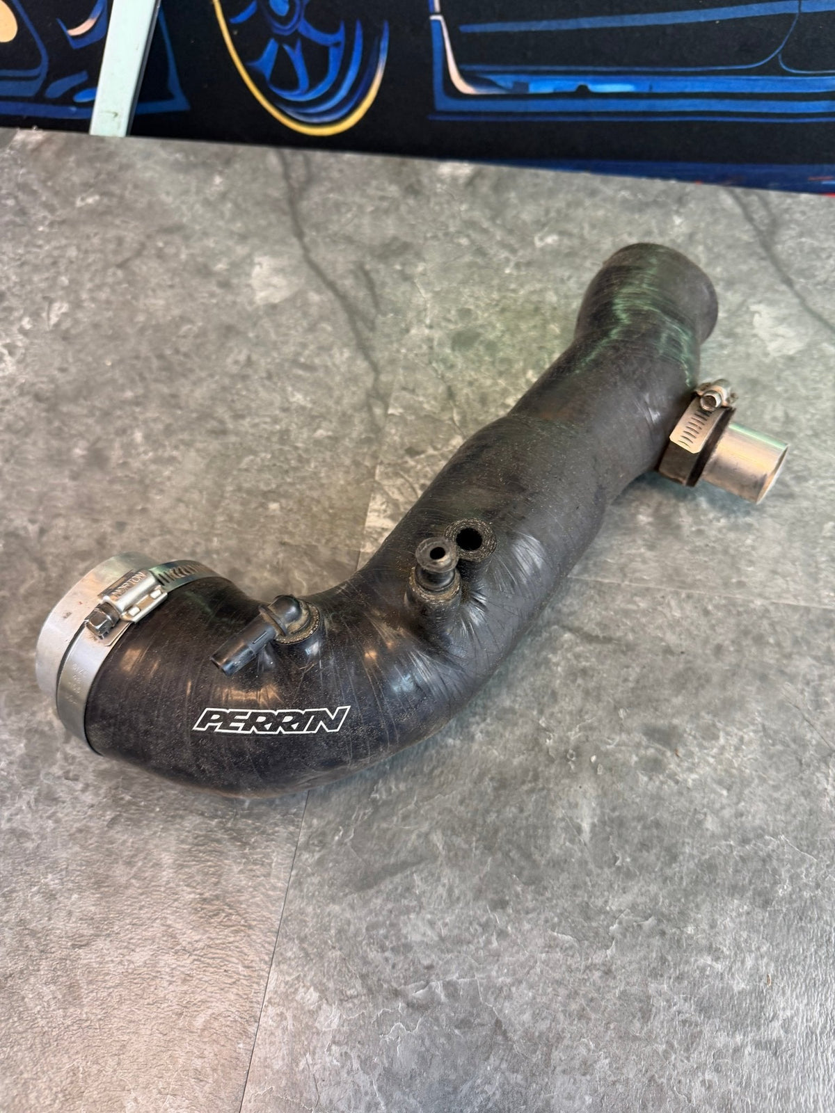 2002-2007 Subaru WRX 2004-2021 Subaru STi Perrin Silicone Turbo Inlet black