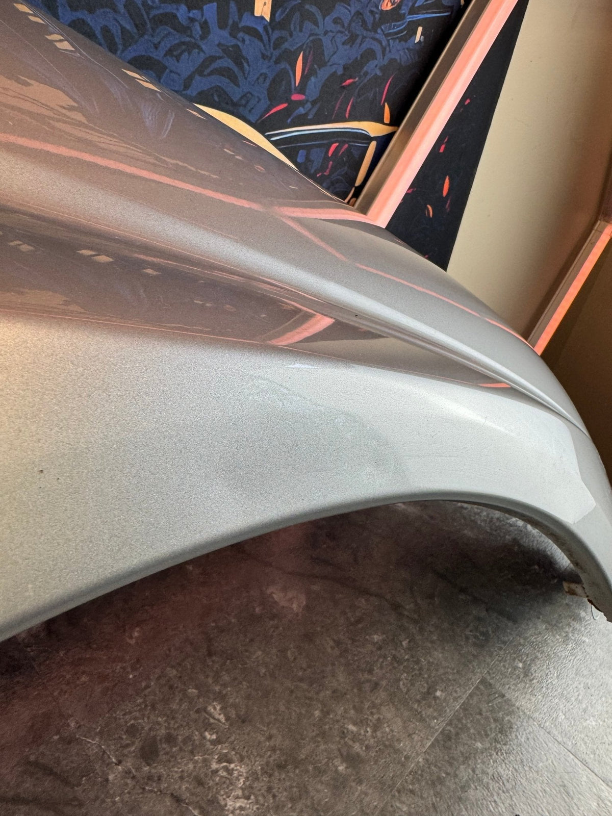2004-2005 Subaru WRX STi PSM Platinum Silver Metallic OEM Passenger Side Fender