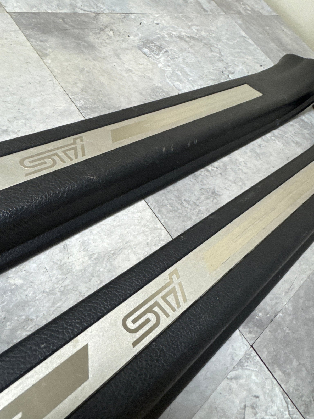 2015-2021 Subaru WRX STi Front OEM Door Sill Trim Set (2)