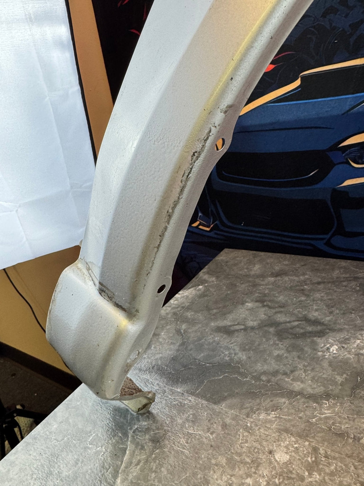 2004-2005 Subaru WRX STi PSM Platinum Silver Metallic OEM Passenger Side Fender