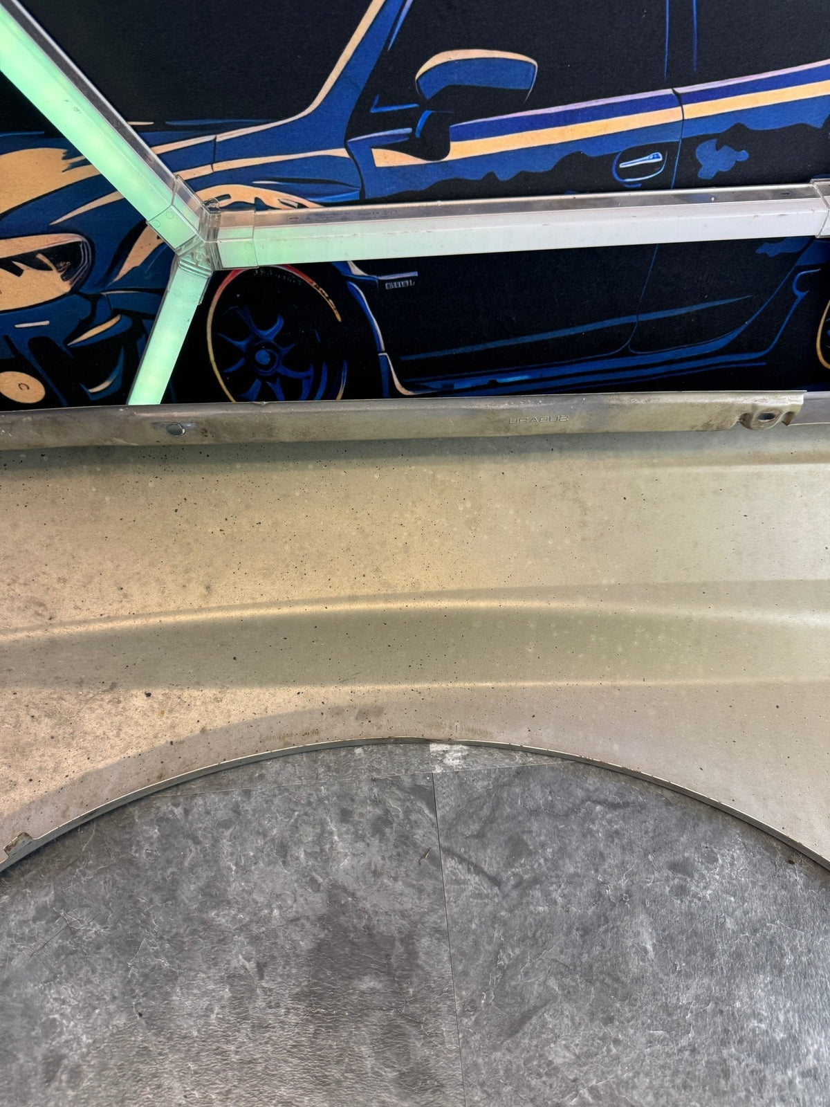 2004-2005 Subaru WRX STi PSM Platinum Silver Metallic OEM Passenger Side Fender